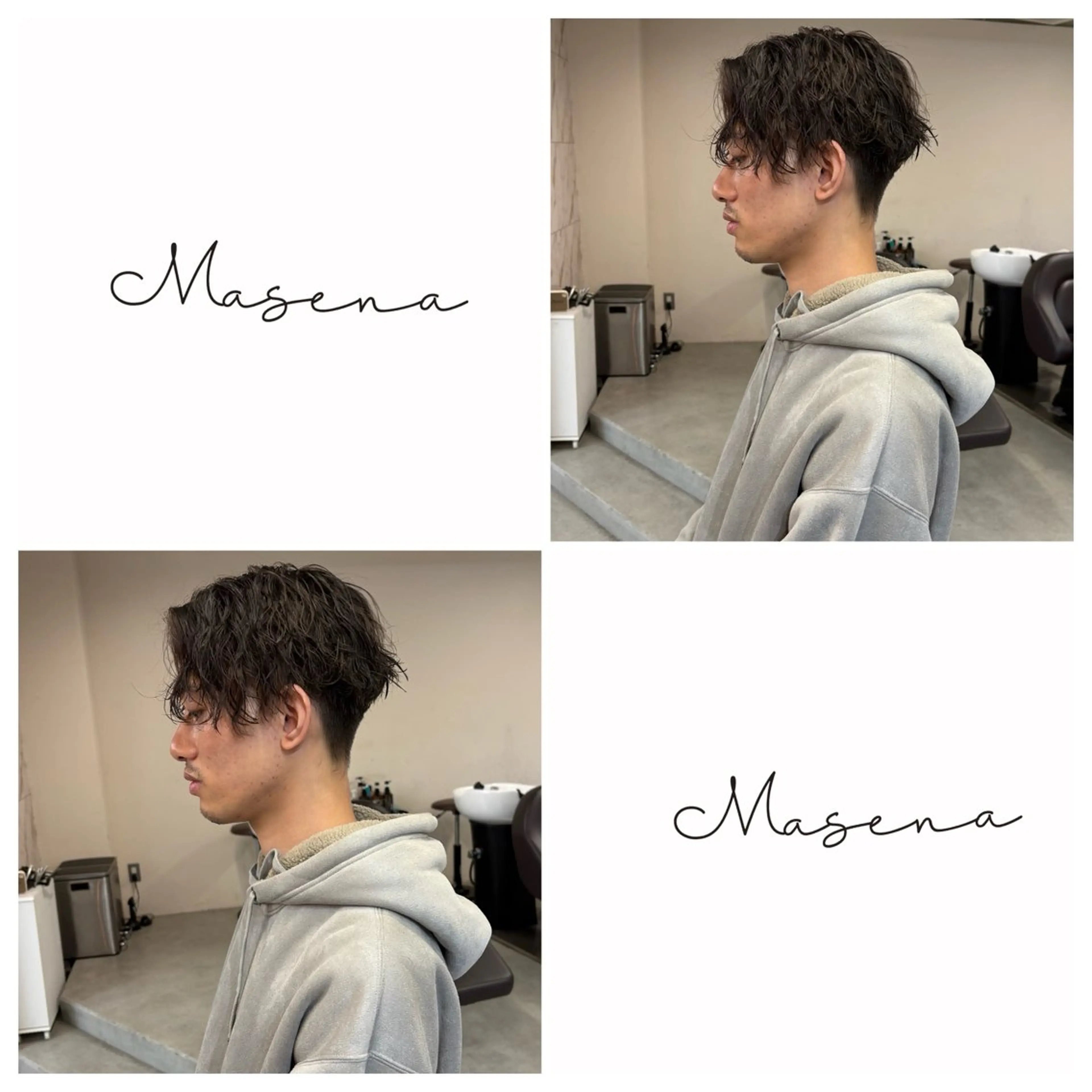 ショート カット パーマ メンズ/フェザー パーマ/RYOTAのヘアスタイル