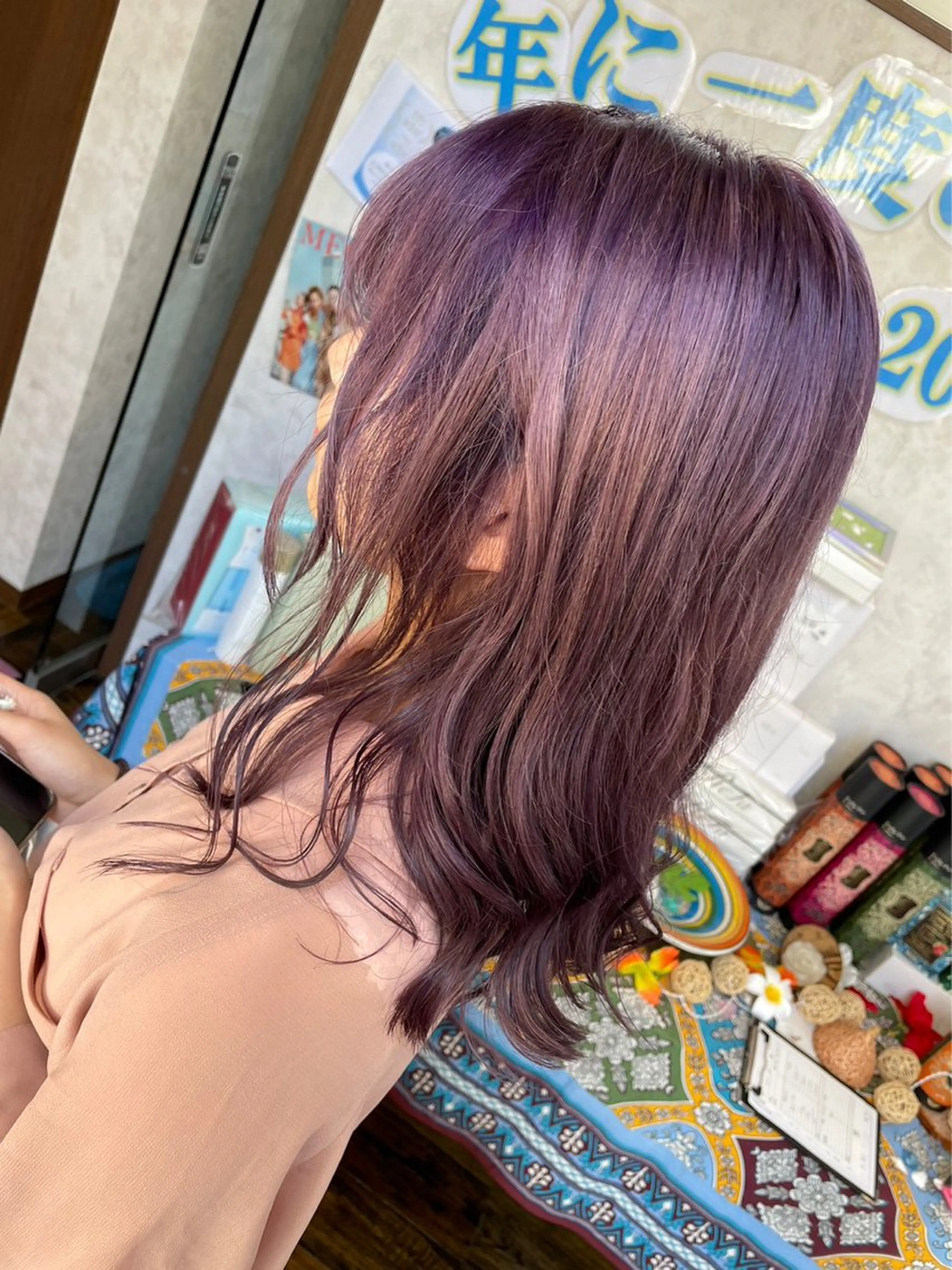 ミディアム パープルカラー BEYOND LINK所属・大橋 拓矢のヘアスタイル