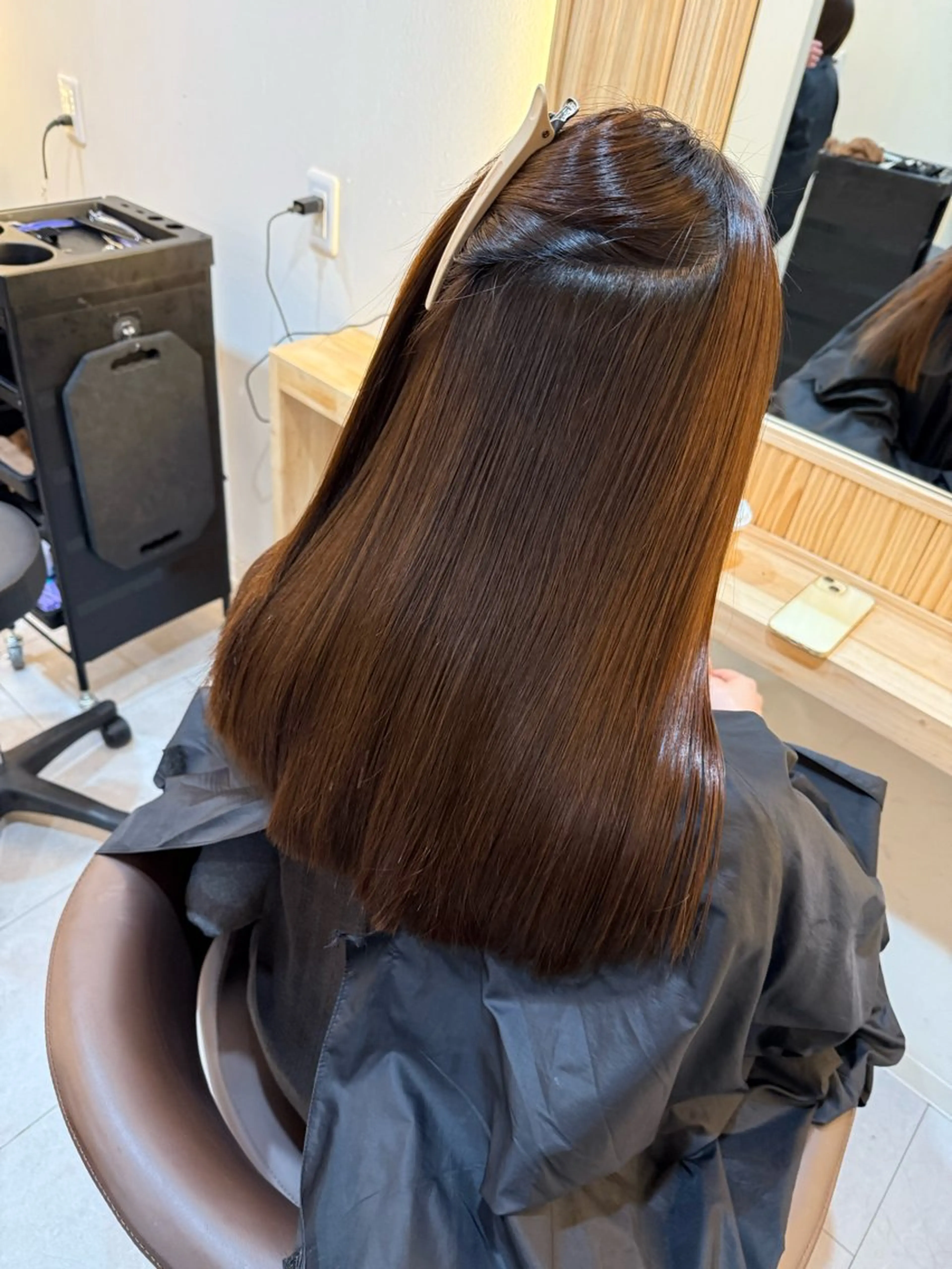 ロング カット 縮毛矯正 attrait南堀江所属・絹髪矯正髪質改善 KAISEIのヘアスタイル