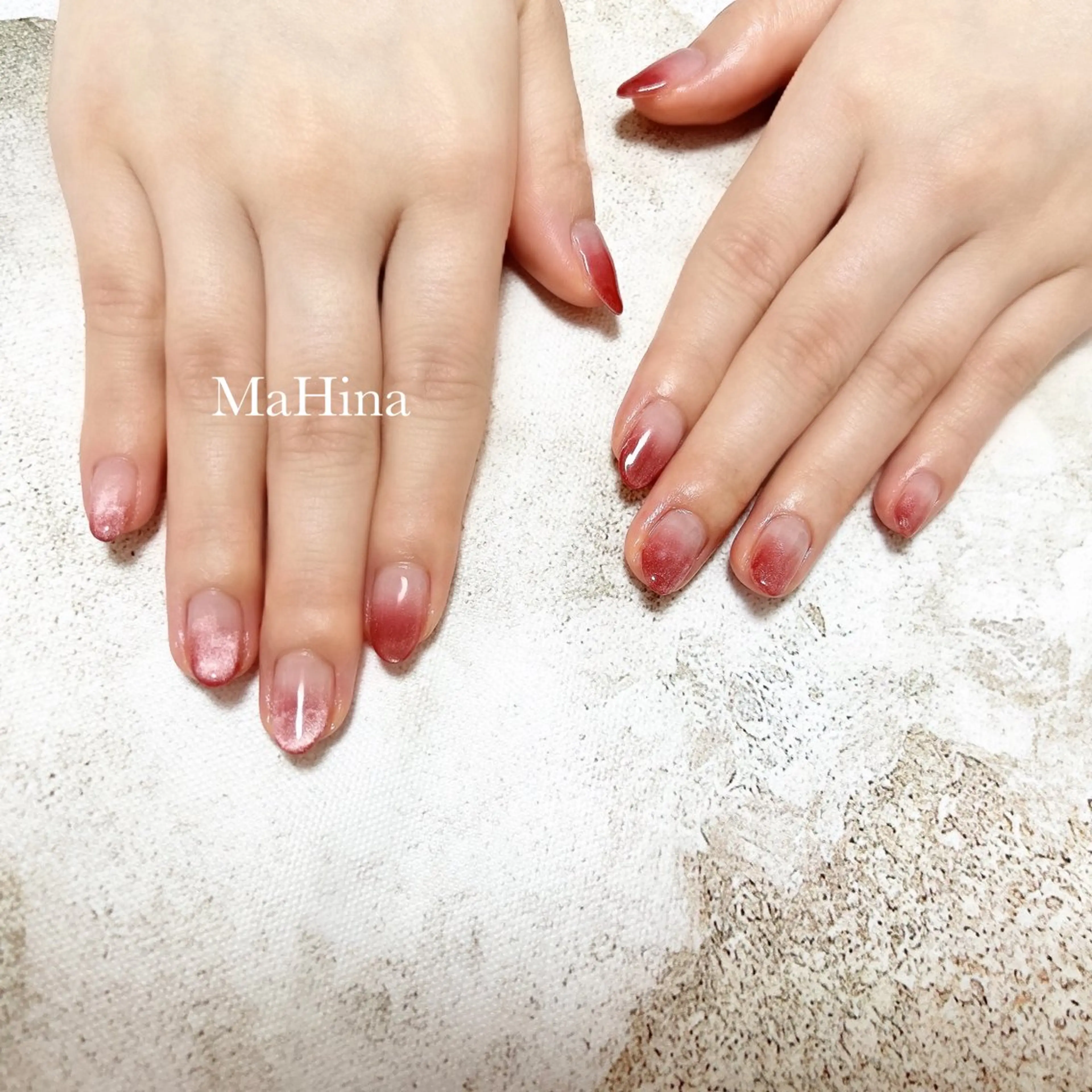 ネイル ジェルネイル マグネットネイル ピンク シンプルネイル ハンドネイル Healing Salon...MaHina(マヒナ)所属・MaHina🌙 salonのネイルデザイン