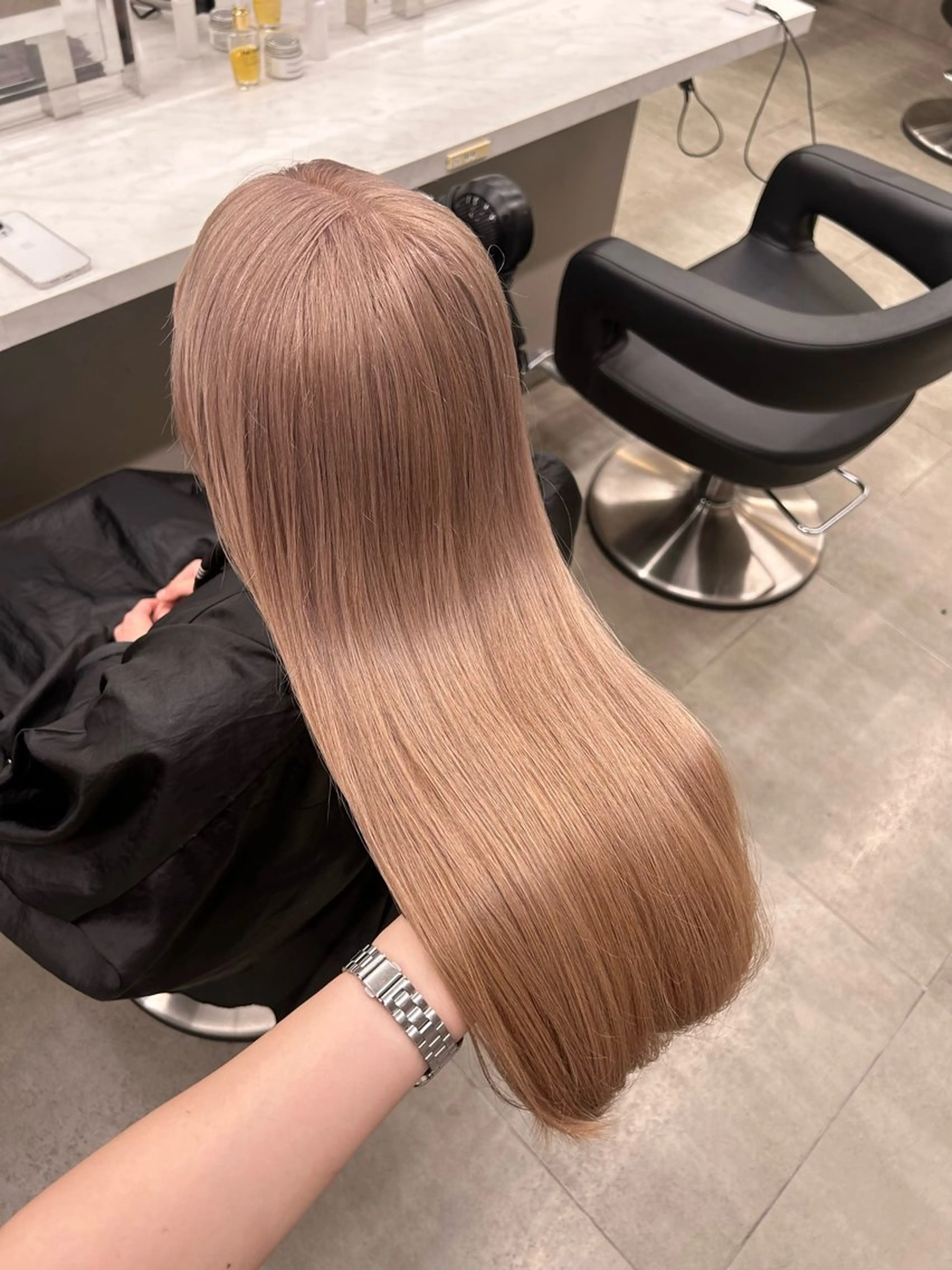ロング カラー パーマ ヘアアレンジ 🤍レイヤーカット/ ベージュヘア🤍のヘアスタイル