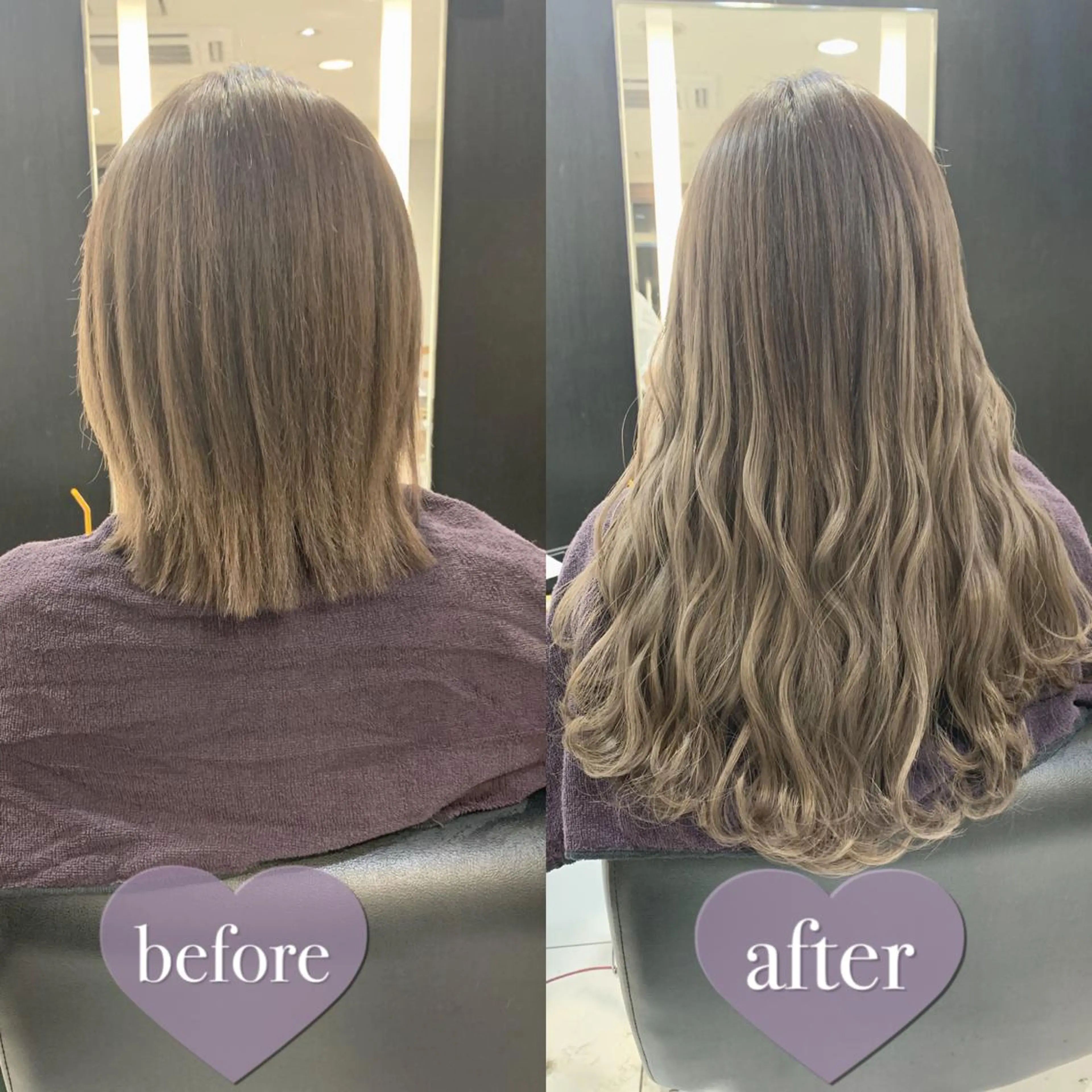 ロング カラー シールエクステ エクステ RILÜM（リルム） まつげパーマのマツエク・マツパデザイン