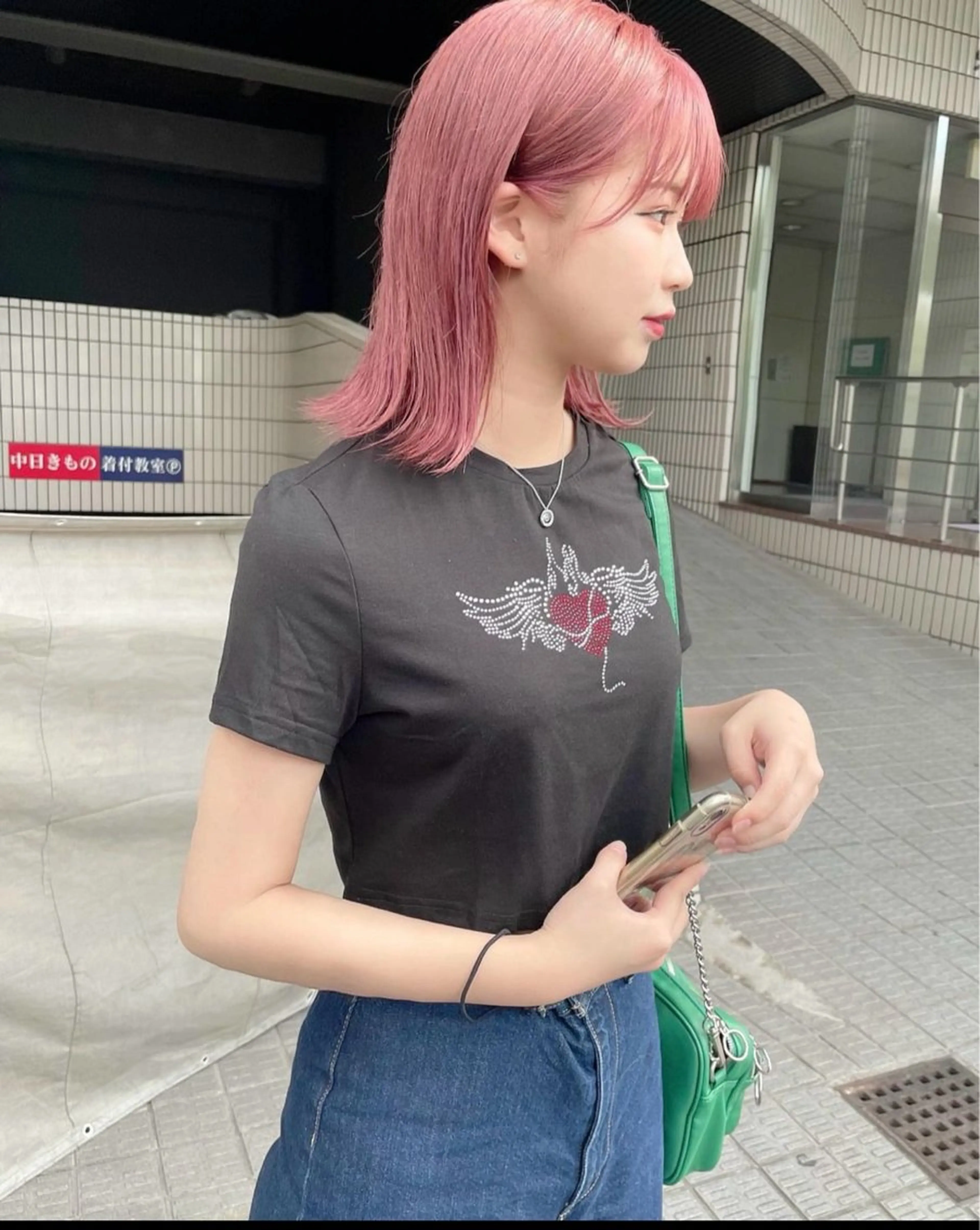 ミディアム カラー ヘアカラー トリートメント カットモデル/ ハイトーン/ゆうあのヘアスタイル