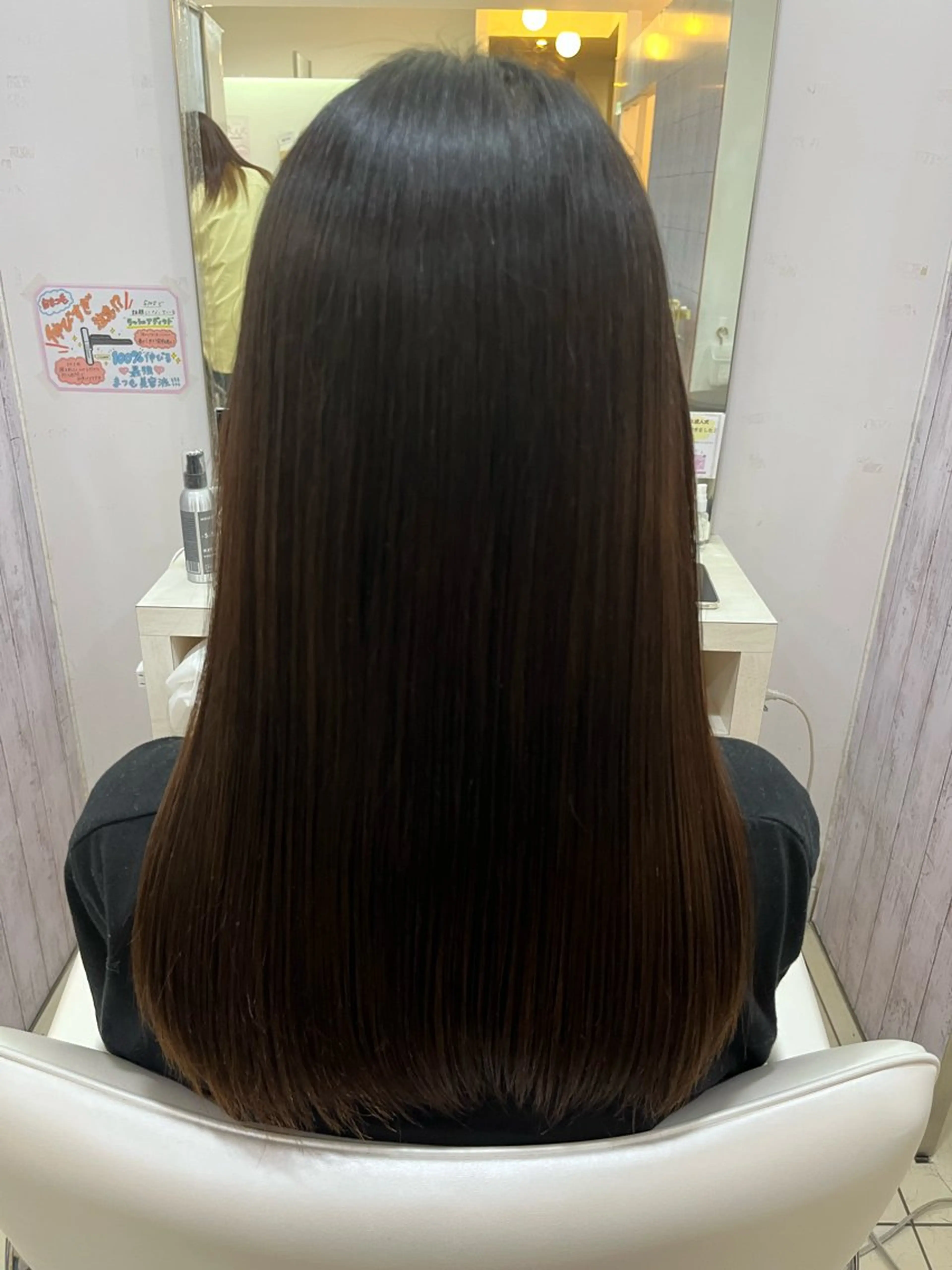 ロング カット 縮毛矯正 トリートメント 艶髪の神様 瀧田嵐士🇰🇷のヘアスタイル
