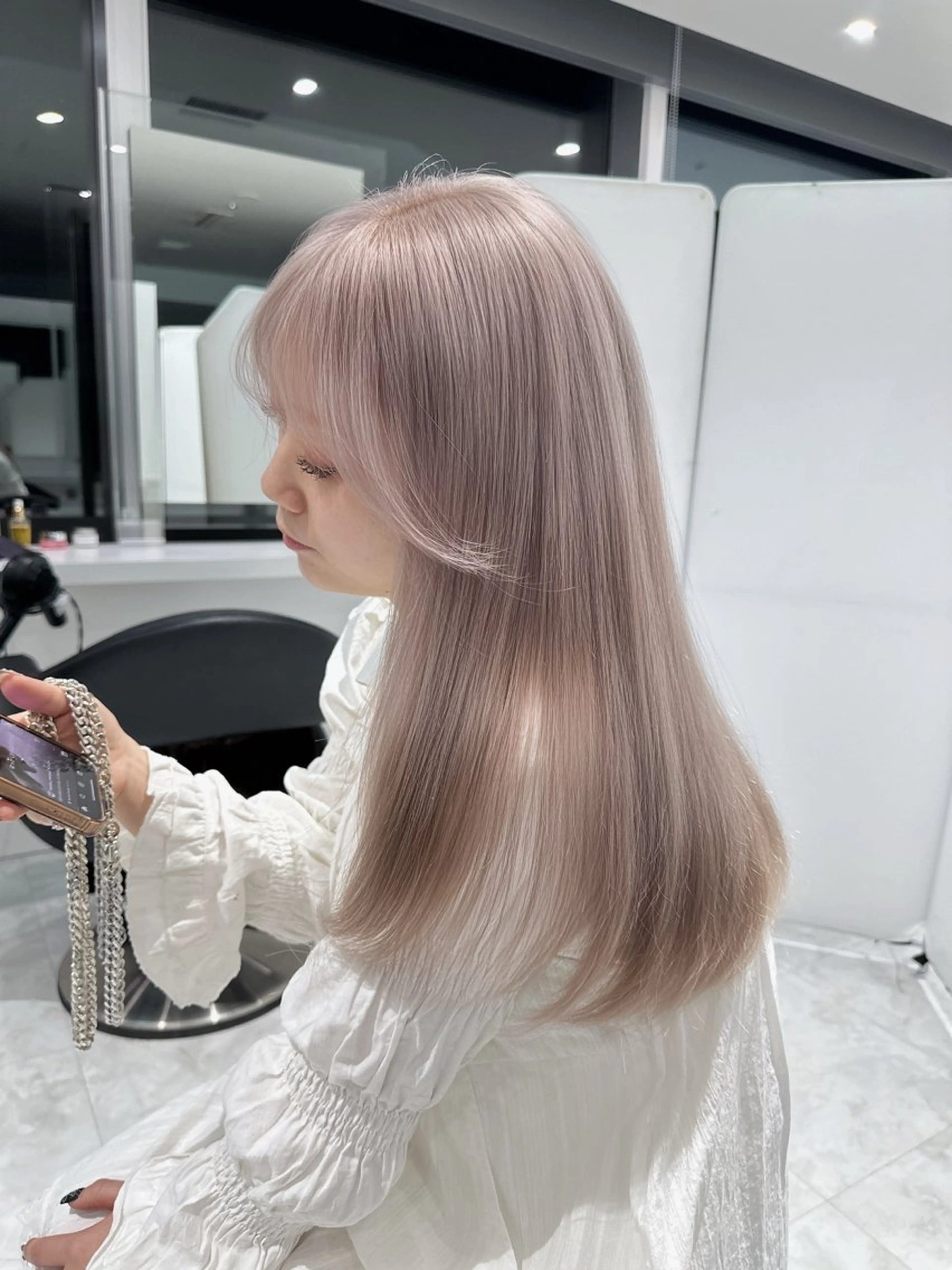ロング ヘアカラー トリートメント 竹内 玲飛のヘアスタイル