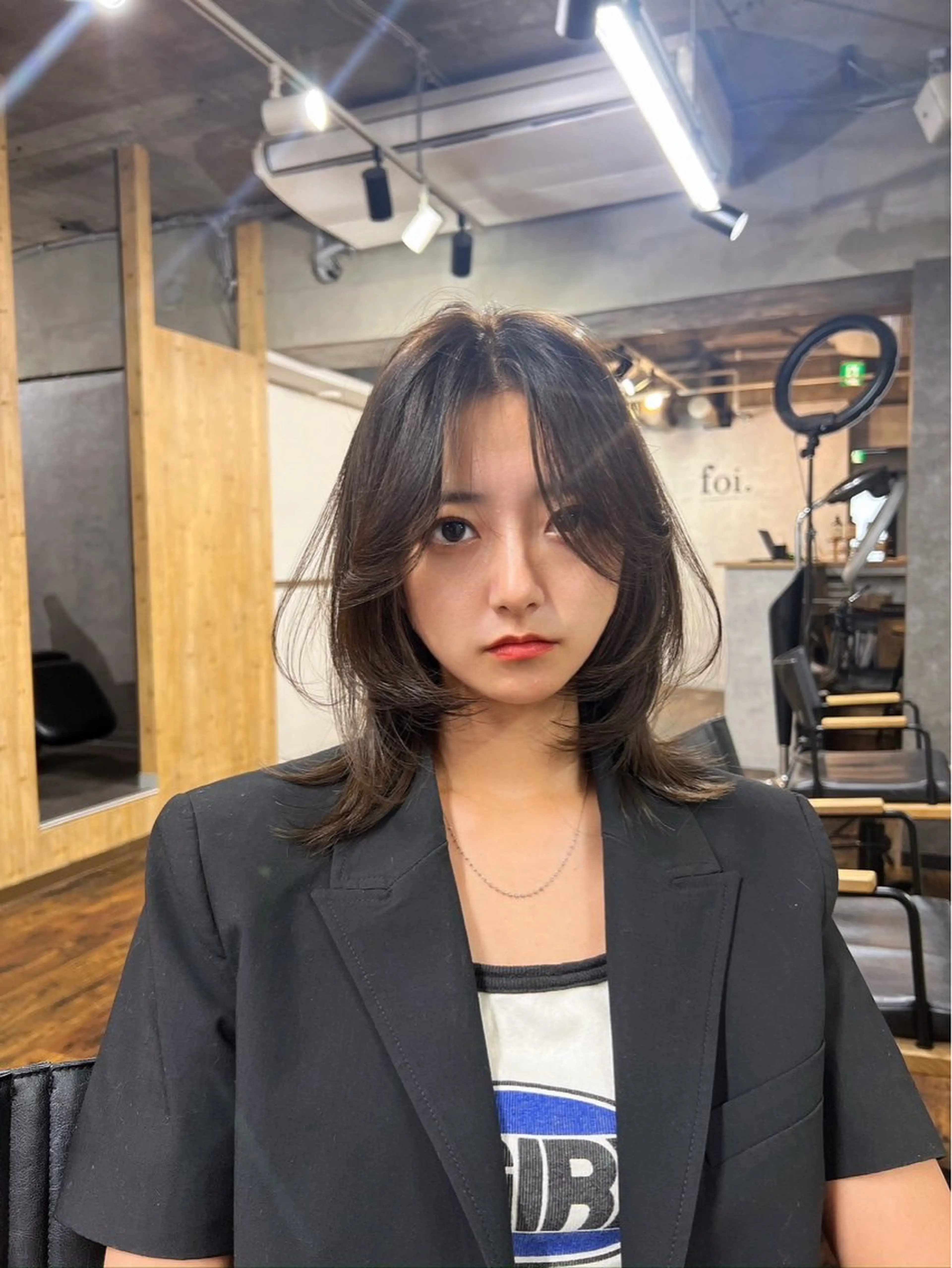 ミディアム カラー パーマ ヘアアレンジ foi. フォワ所属・🇰🇷韓国トレンド ヘア🇰🇷高田のヘアスタイル