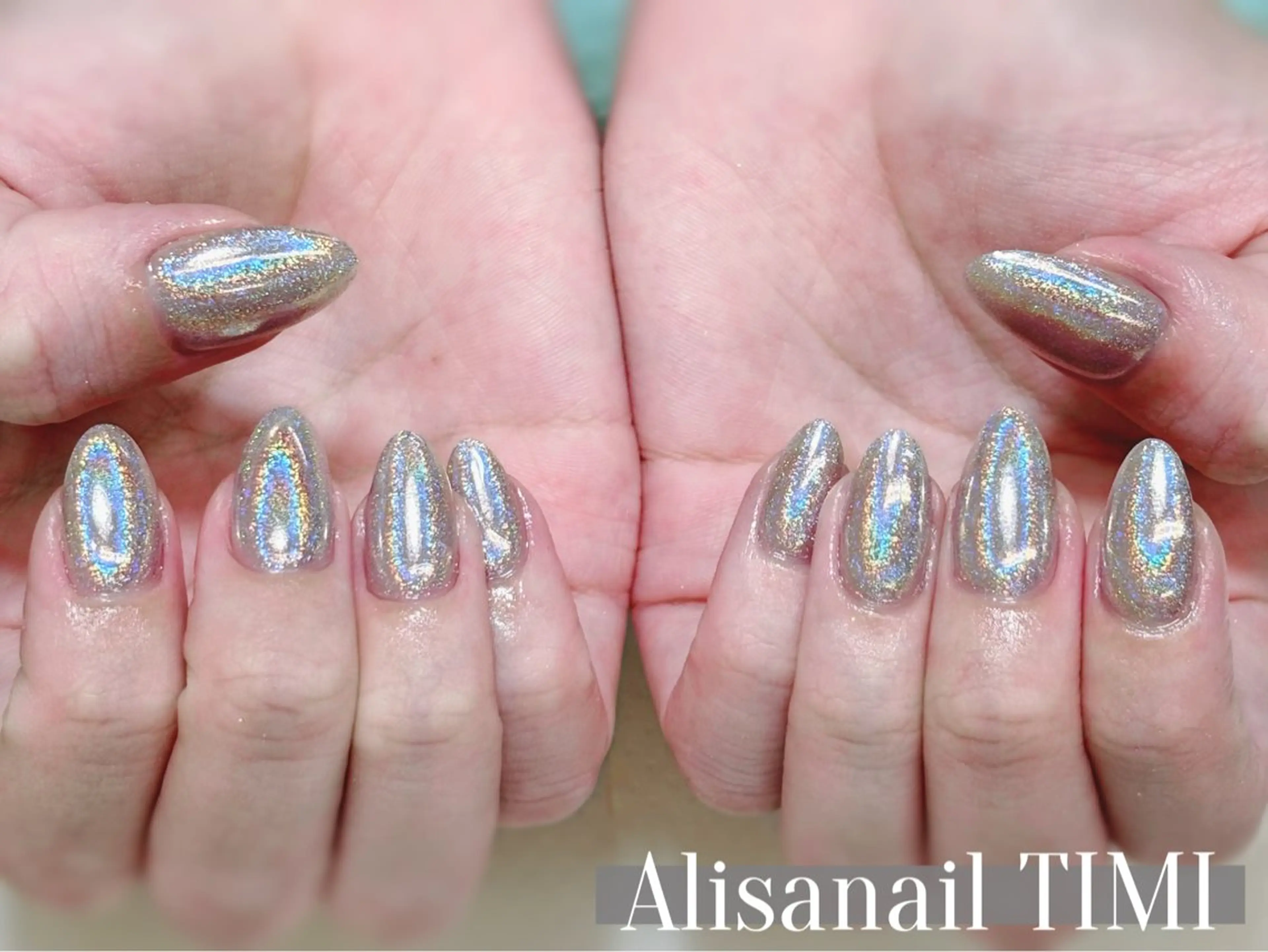 ネイル ミラーネイル ワンカラーネイル ハンドネイル Alisa nail Timiのネイルデザイン