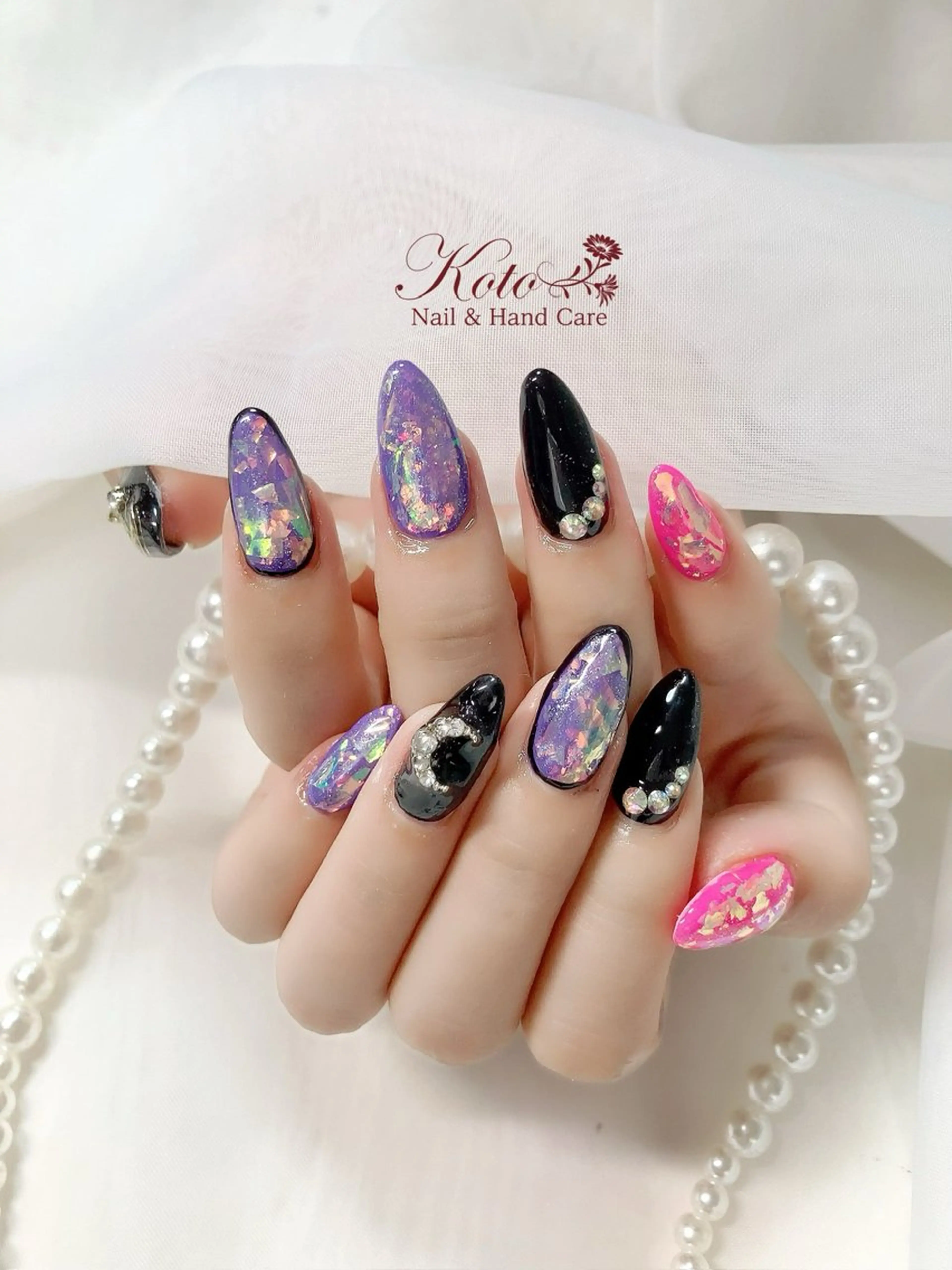 ネイル 長さ出し ジェルネイル 持ち込み ニュアンスネイル 赤色 ハンドネイル Nail Salon KOTOのネイルデザイン