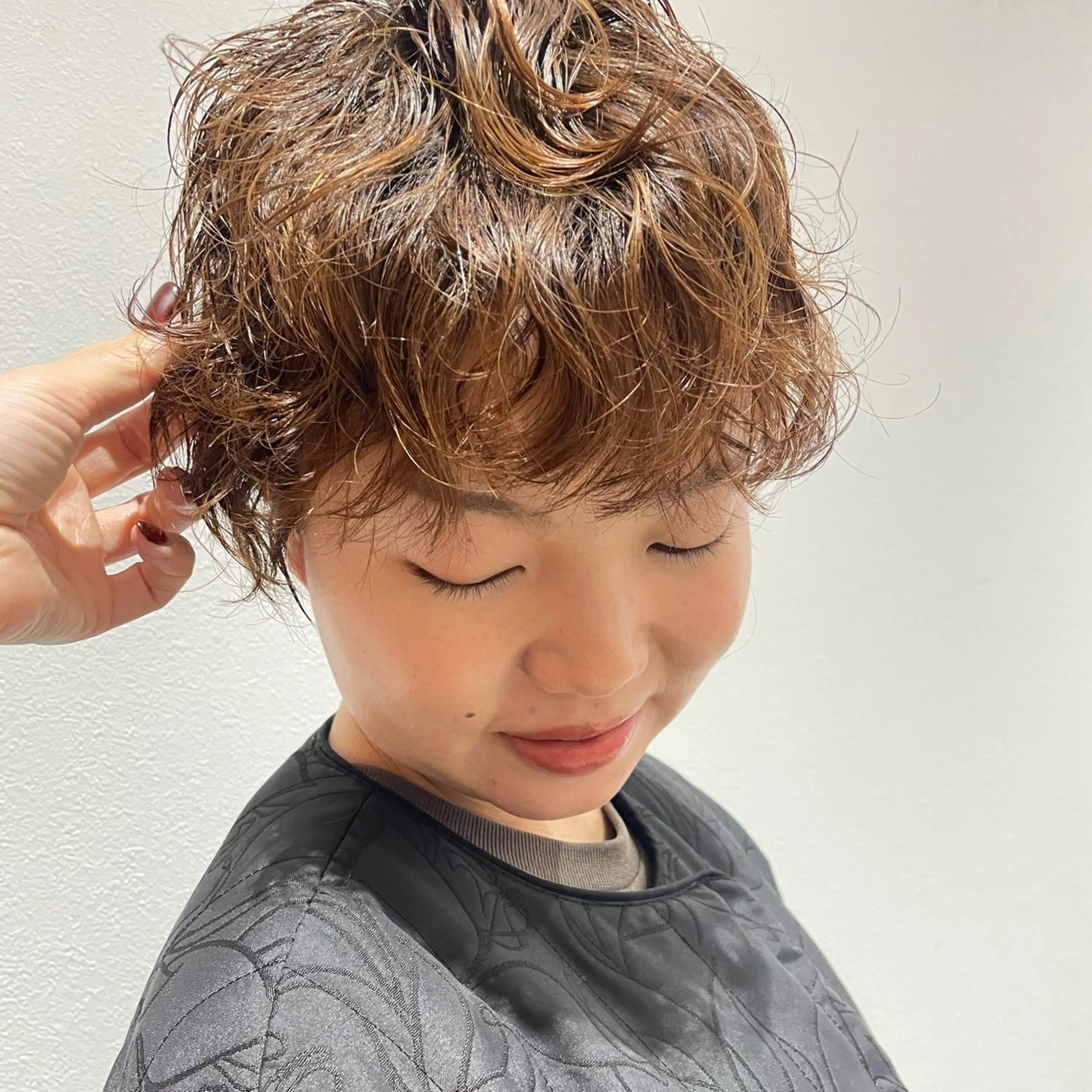ショート パーマ 外国人風カラー カット パーマ トリートメント 北九州美容室 🕊️わかな✂︎のヘアスタイル
