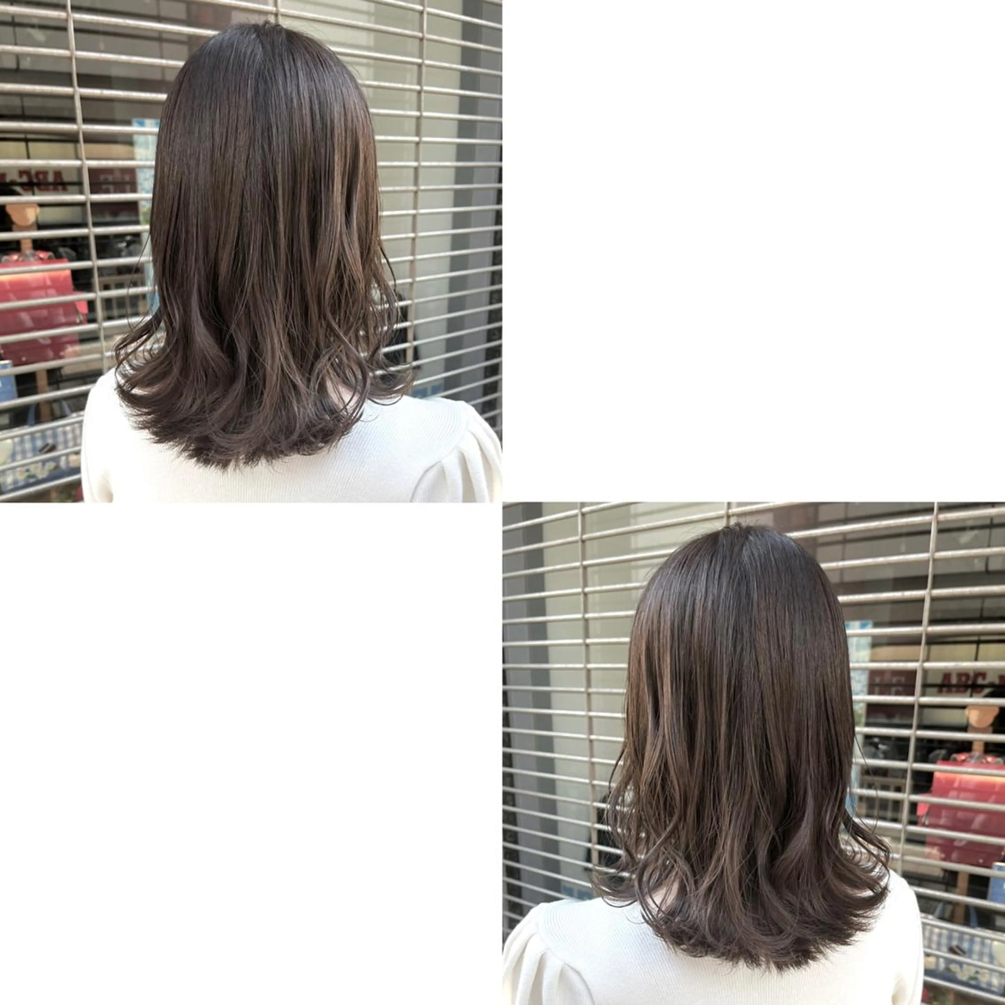 セミロング カラー ヘアカラー トリートメント 青沼夏未/オリーブ/ 寒色カラーのヘアスタイル