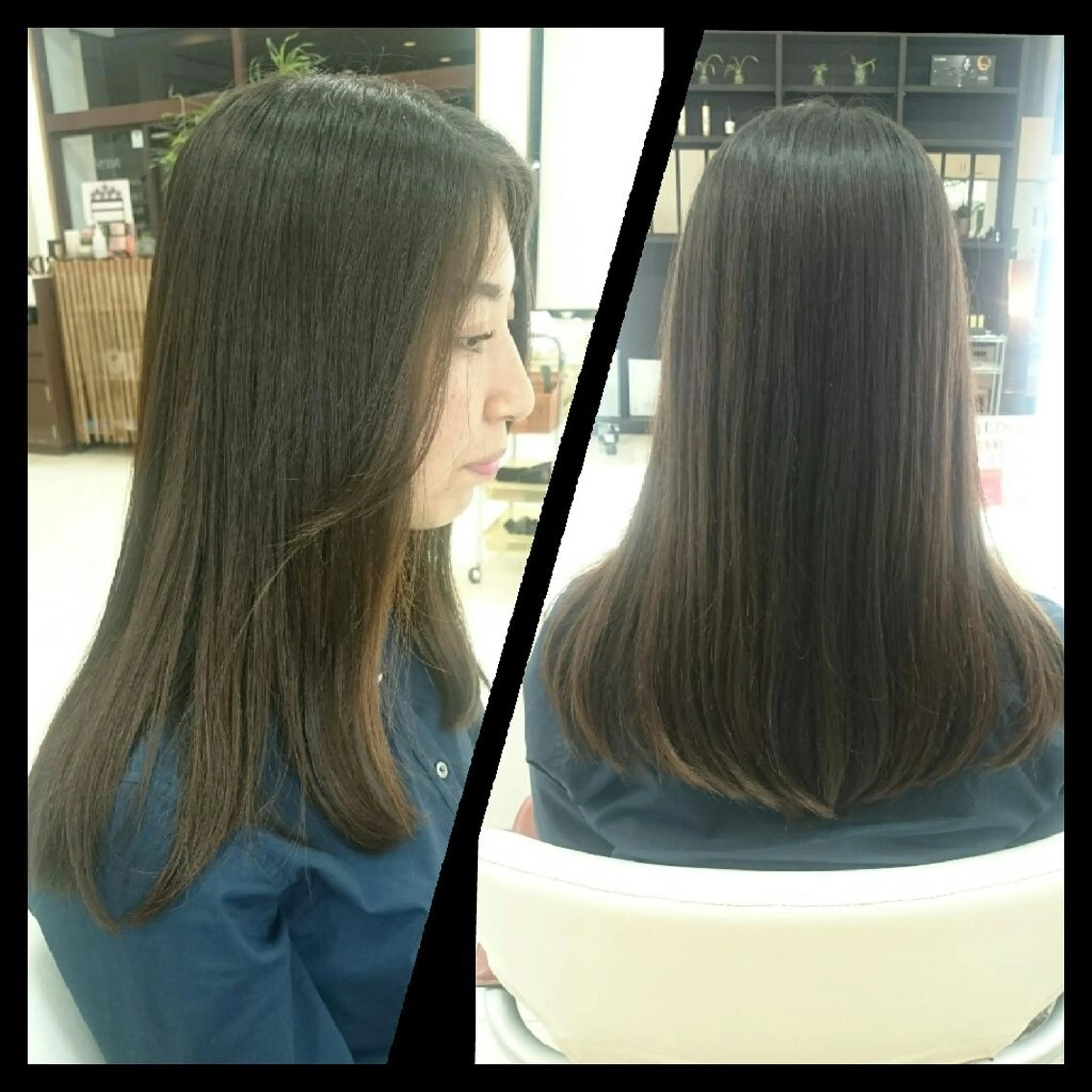 セミロング キンジョウ エナミのヘアスタイル