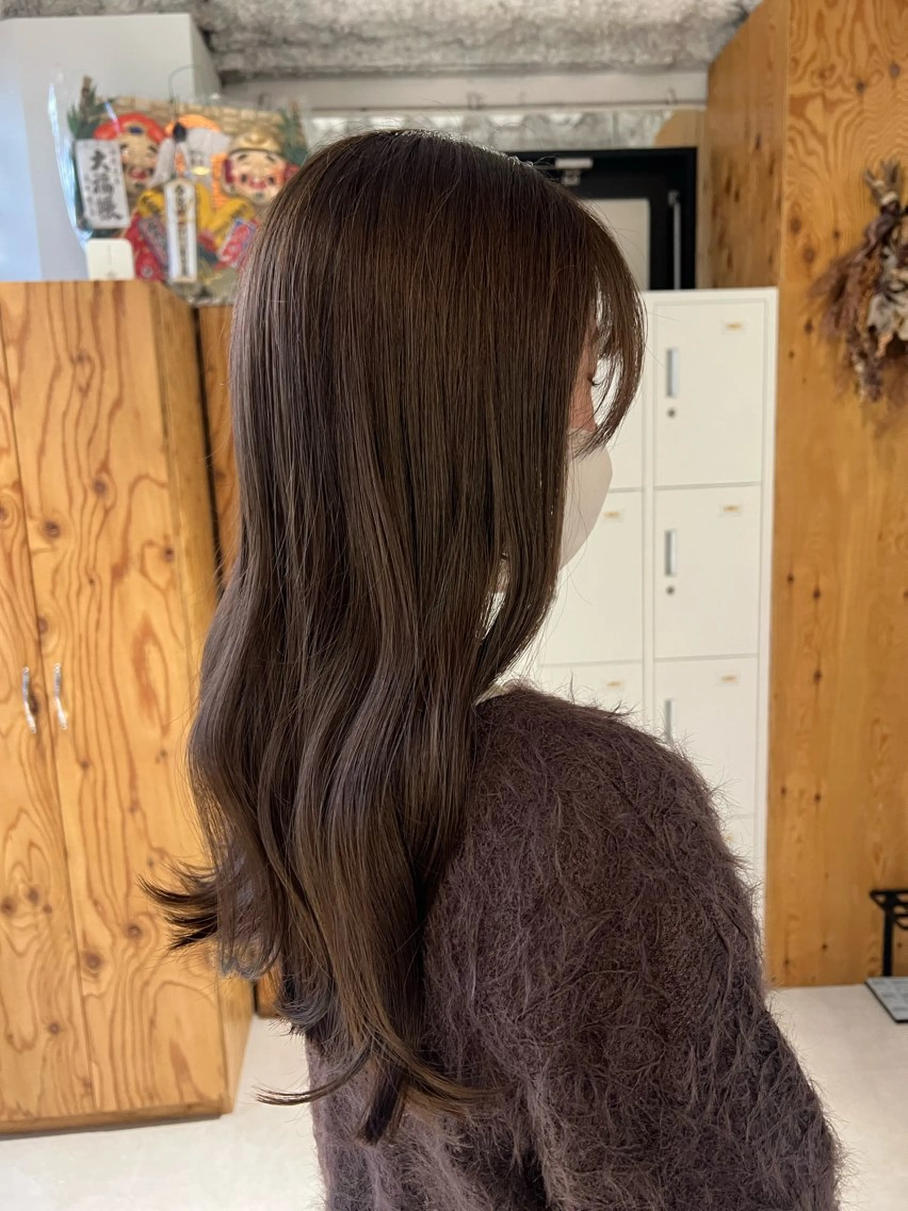セミロング カラー アッシュ 透明感カラー カット ヘアカラー トリートメント 梅田/顔周りカット /ボブ/RINKAのヘアスタイル