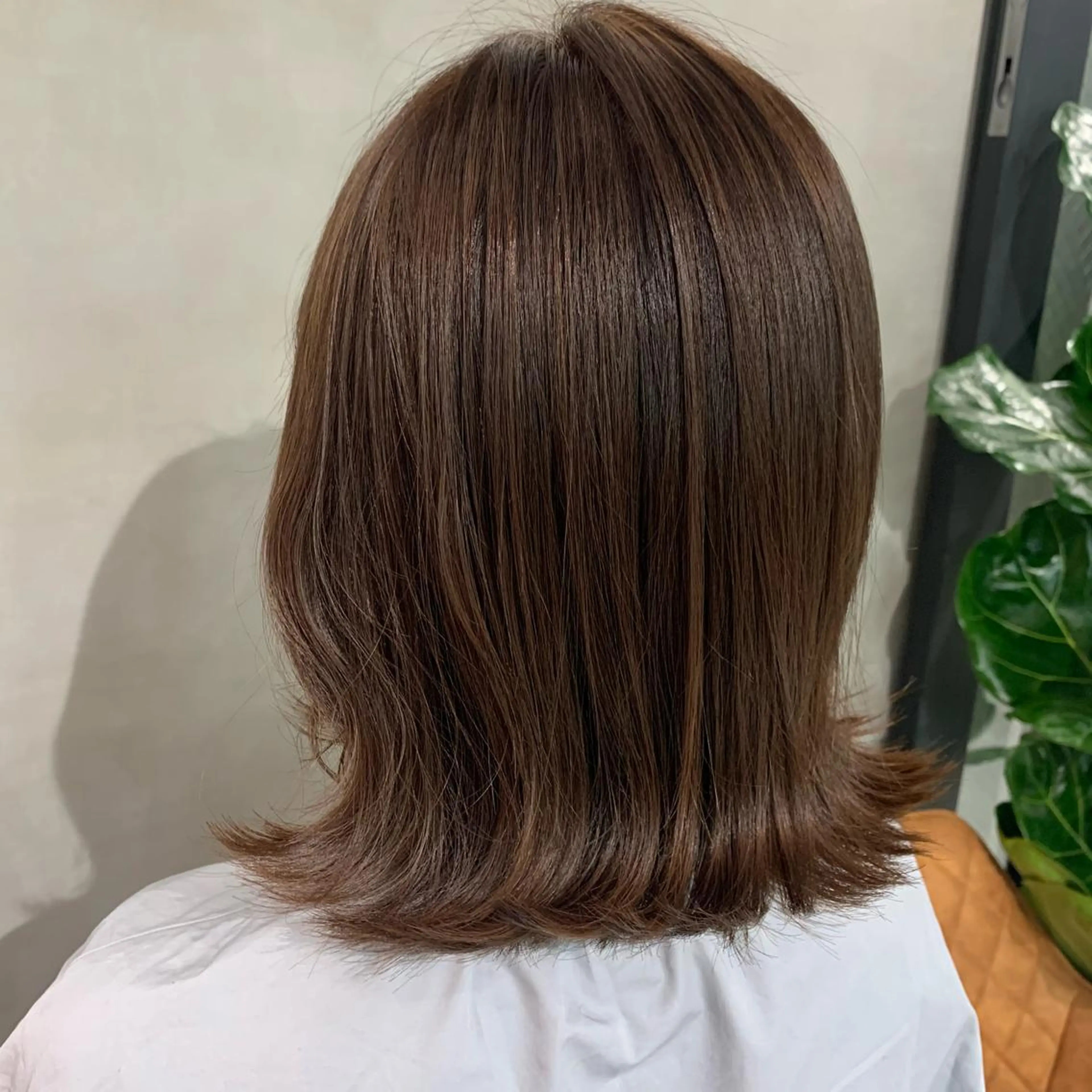 ミディアム カラー ベージュカラー 🌹似合わせカラー/ 酸性縮毛🌹野本麗奈のヘアスタイル