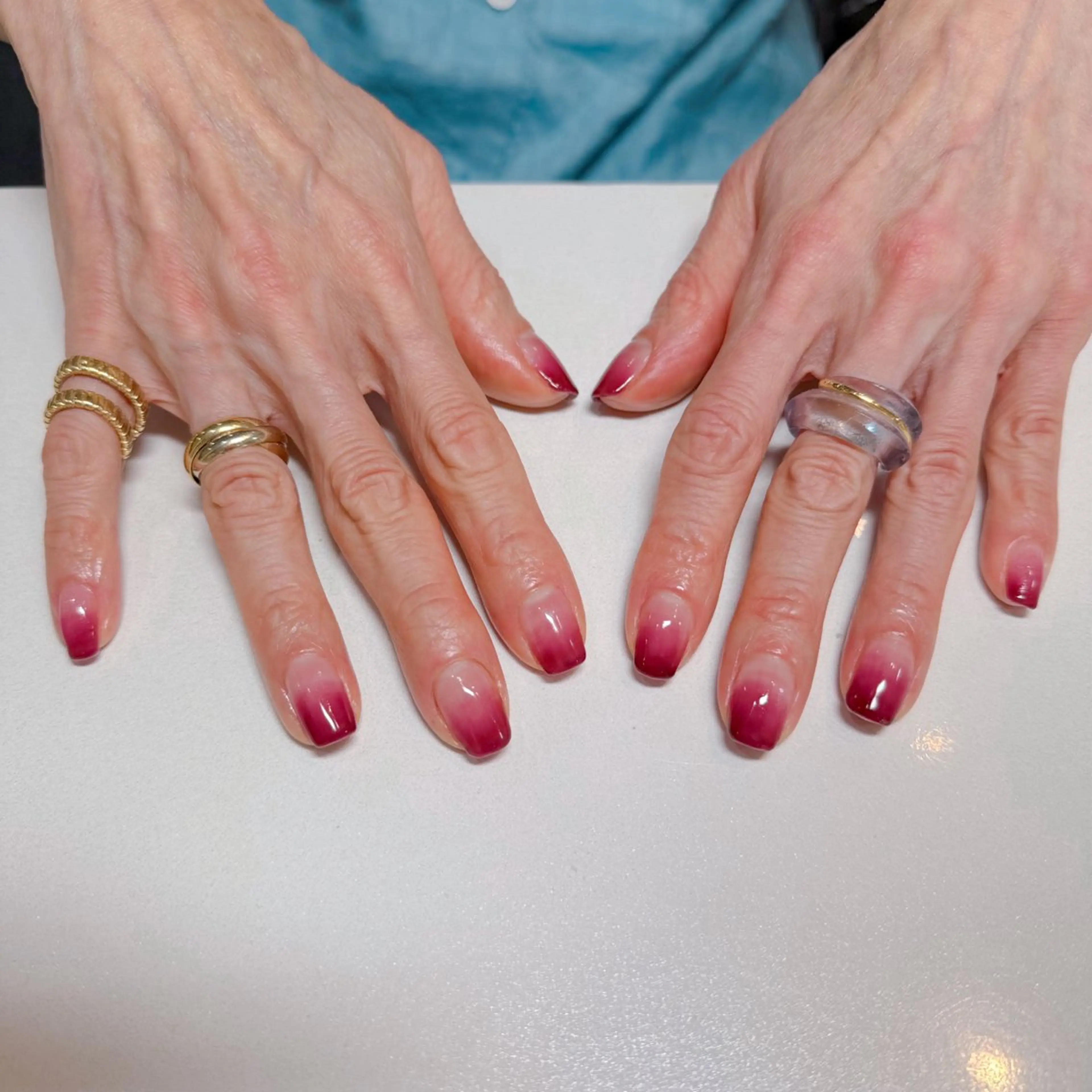 ネイル グラデーション パープル mieux nail aireiのネイルデザイン