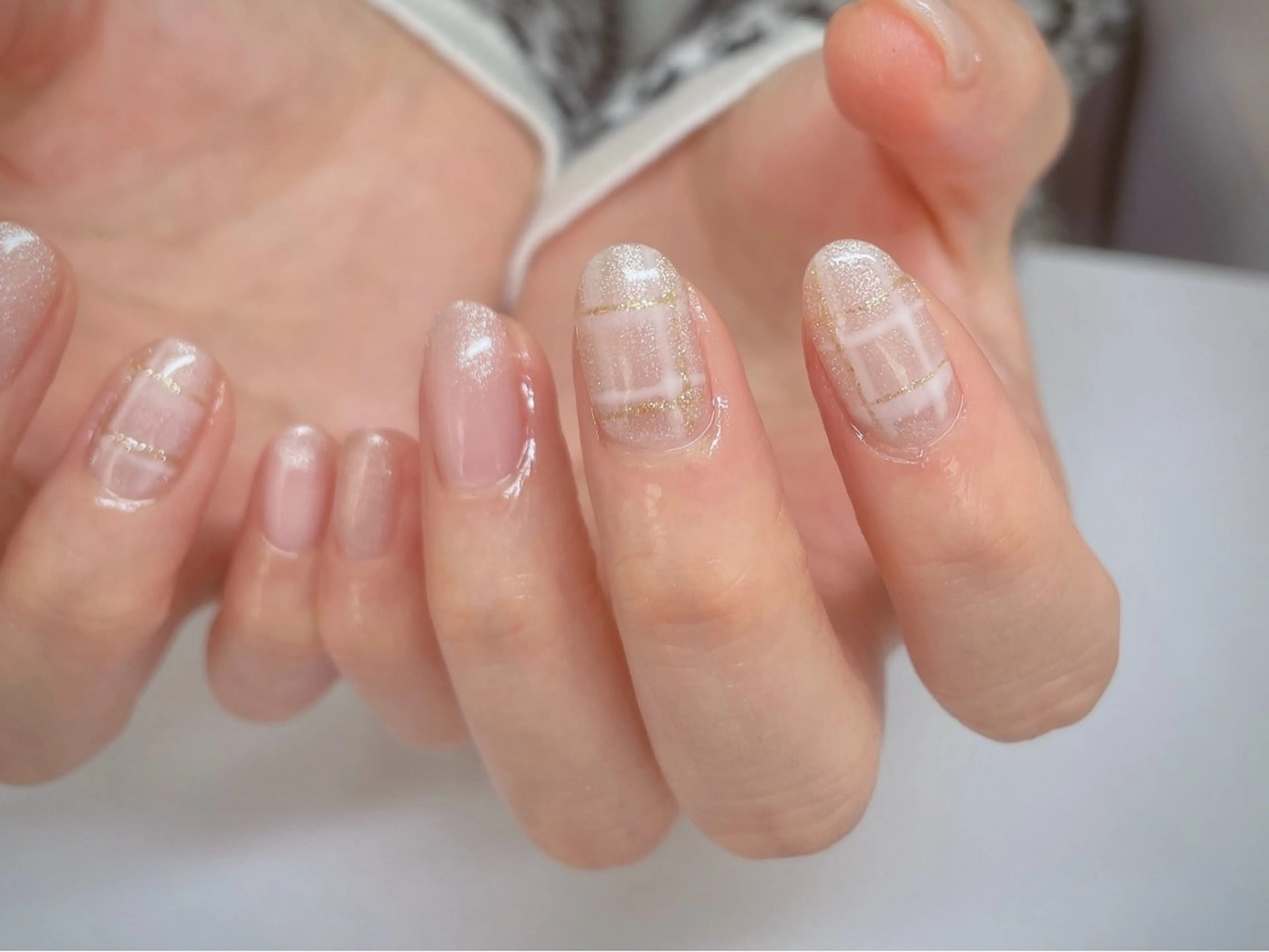 ネイル アートネイル マグネットネイル 春ネイル nailroom lilasのネイルデザイン