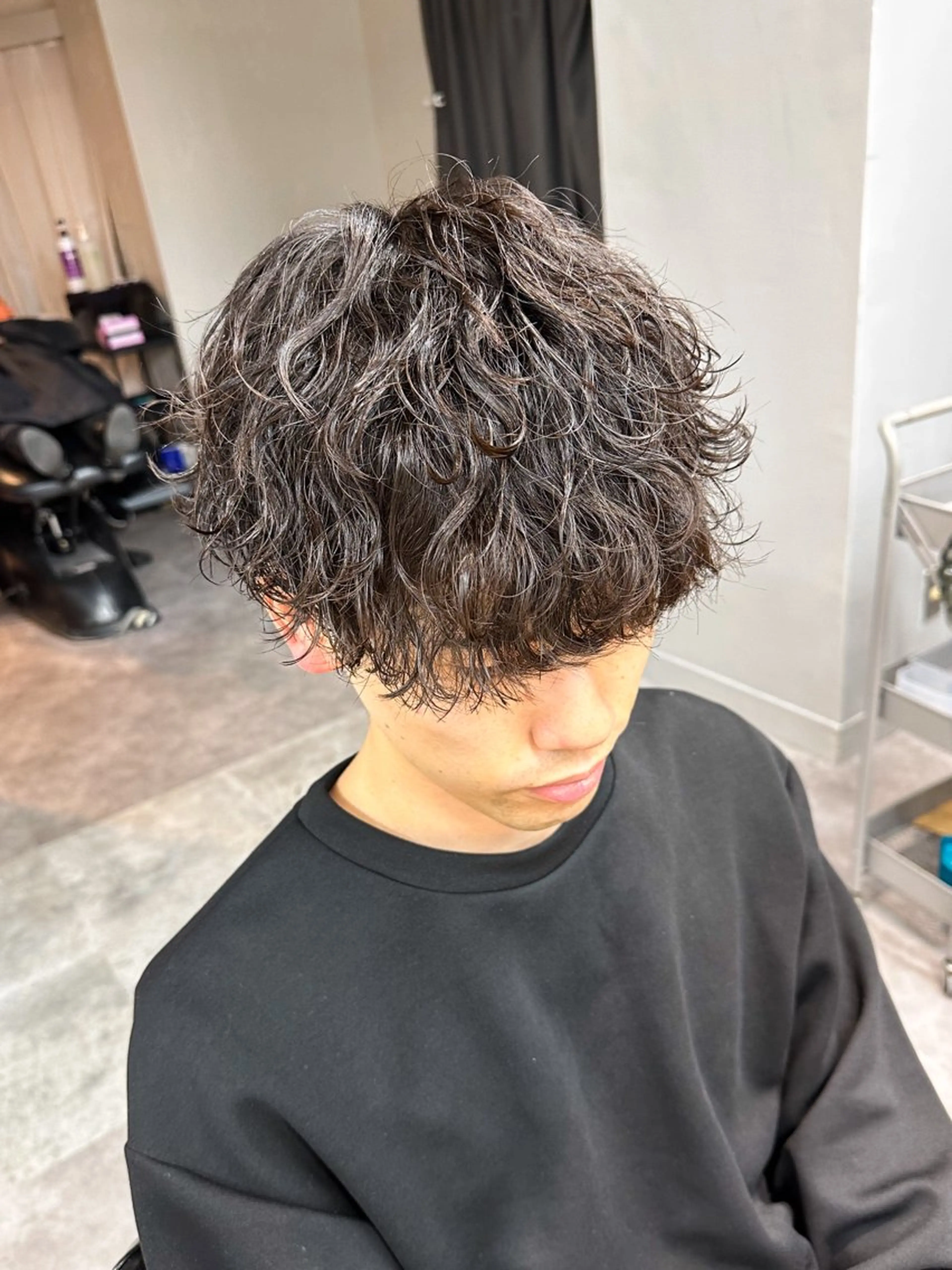 ショート パーマ メンズ カット パーマ warme所属・メンズパーマ メンズ特化ryoのヘアスタイル