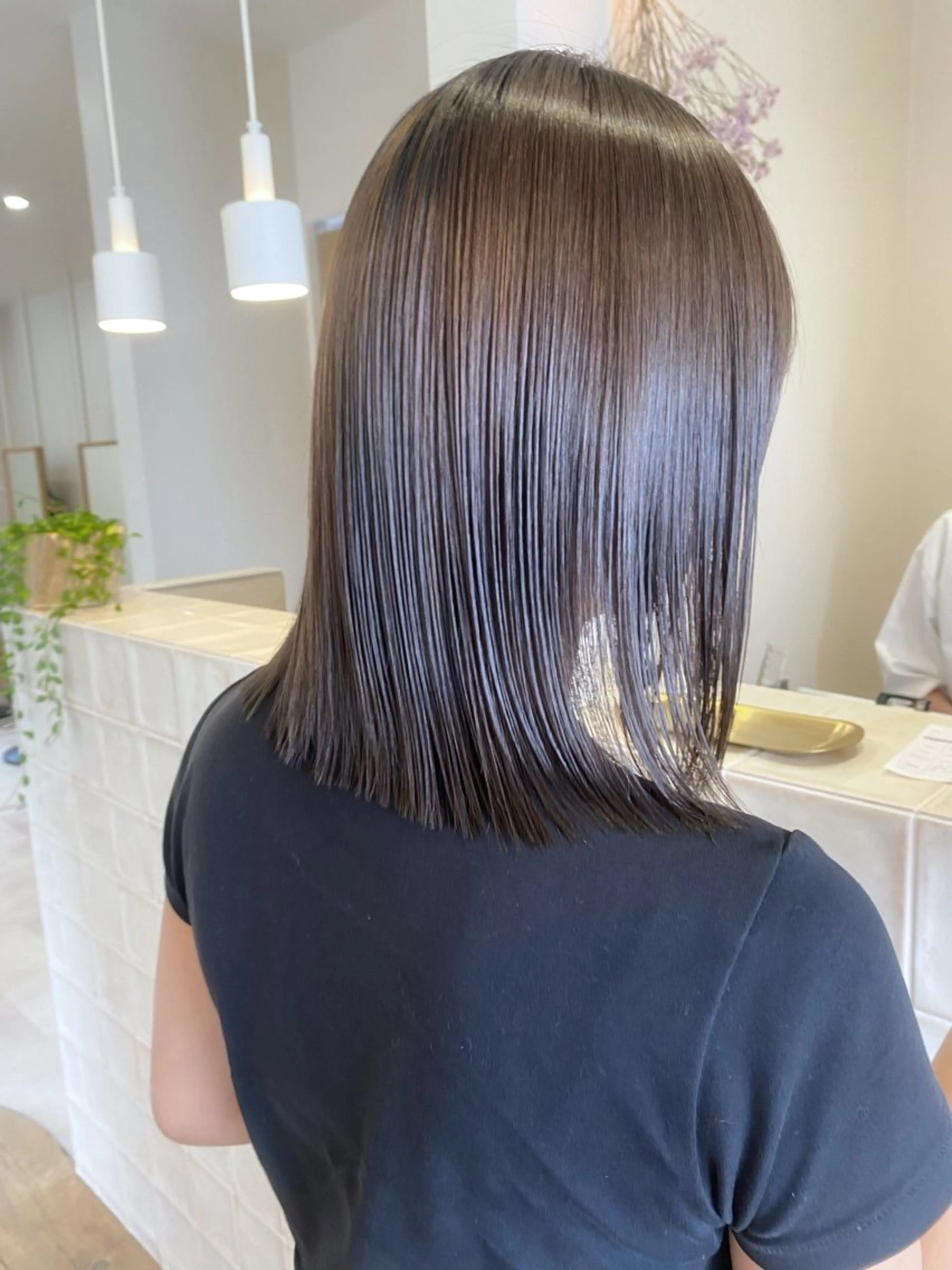 セミロング カラー カット ヘアカラー トリートメント 🪽鎌倉美容室 🪽 悠羽｜ボブ,艶カラーのヘアスタイル
