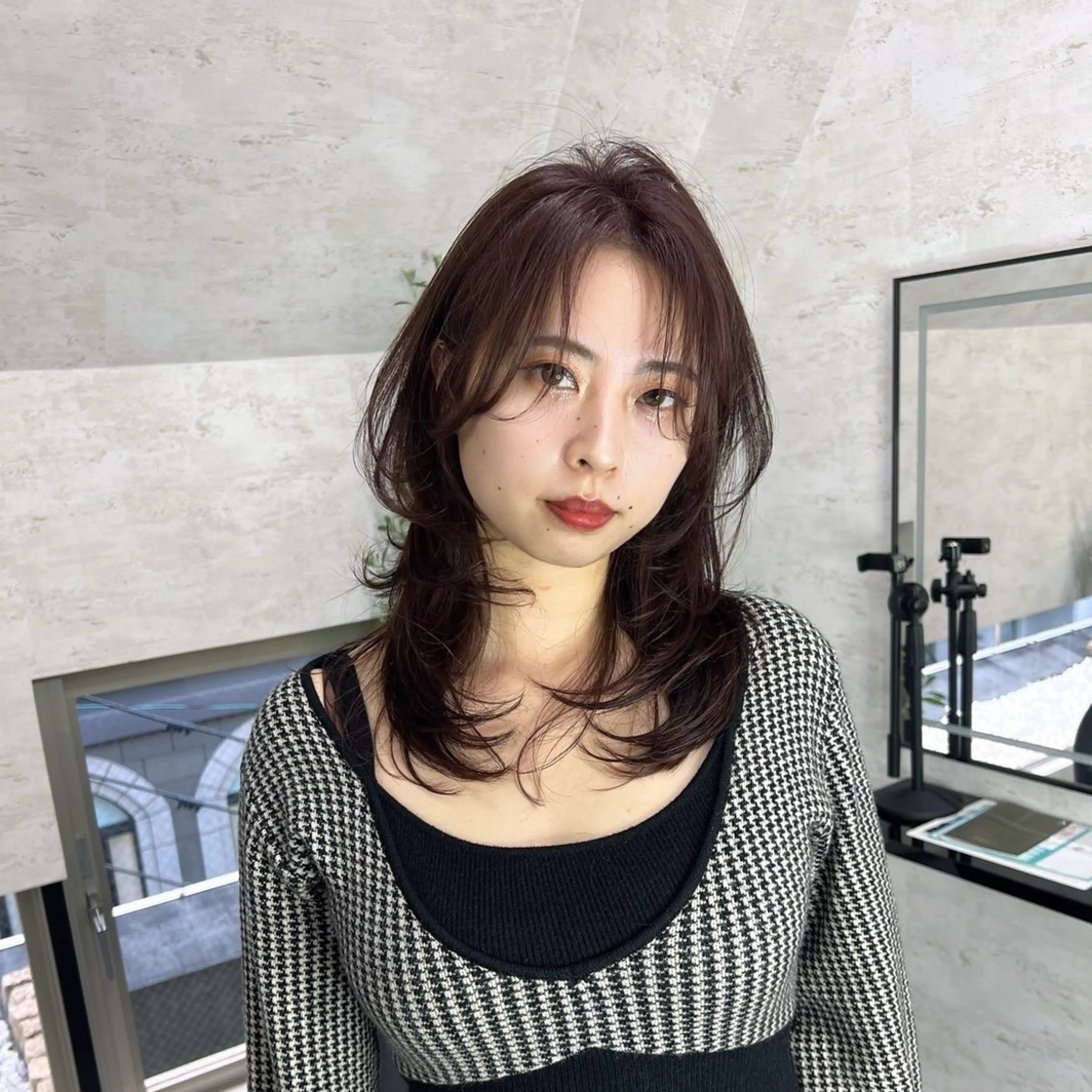 セミロング 韓国風ヘア レイヤーカット Lay/カラーリスト Myuukaのヘアスタイル