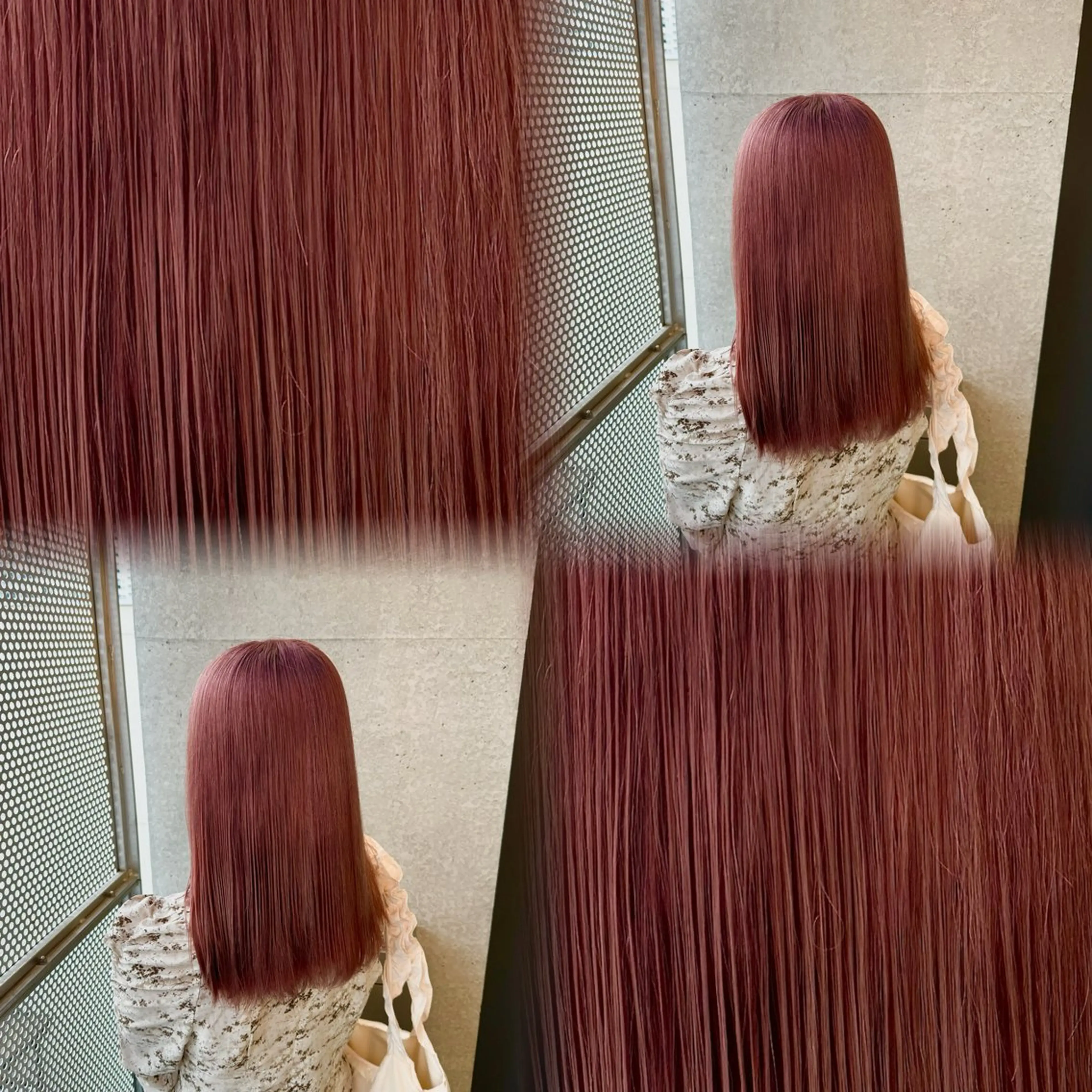 セミロング カラー ヘアカラー トリートメント 髙橋 李里亜のヘアスタイル