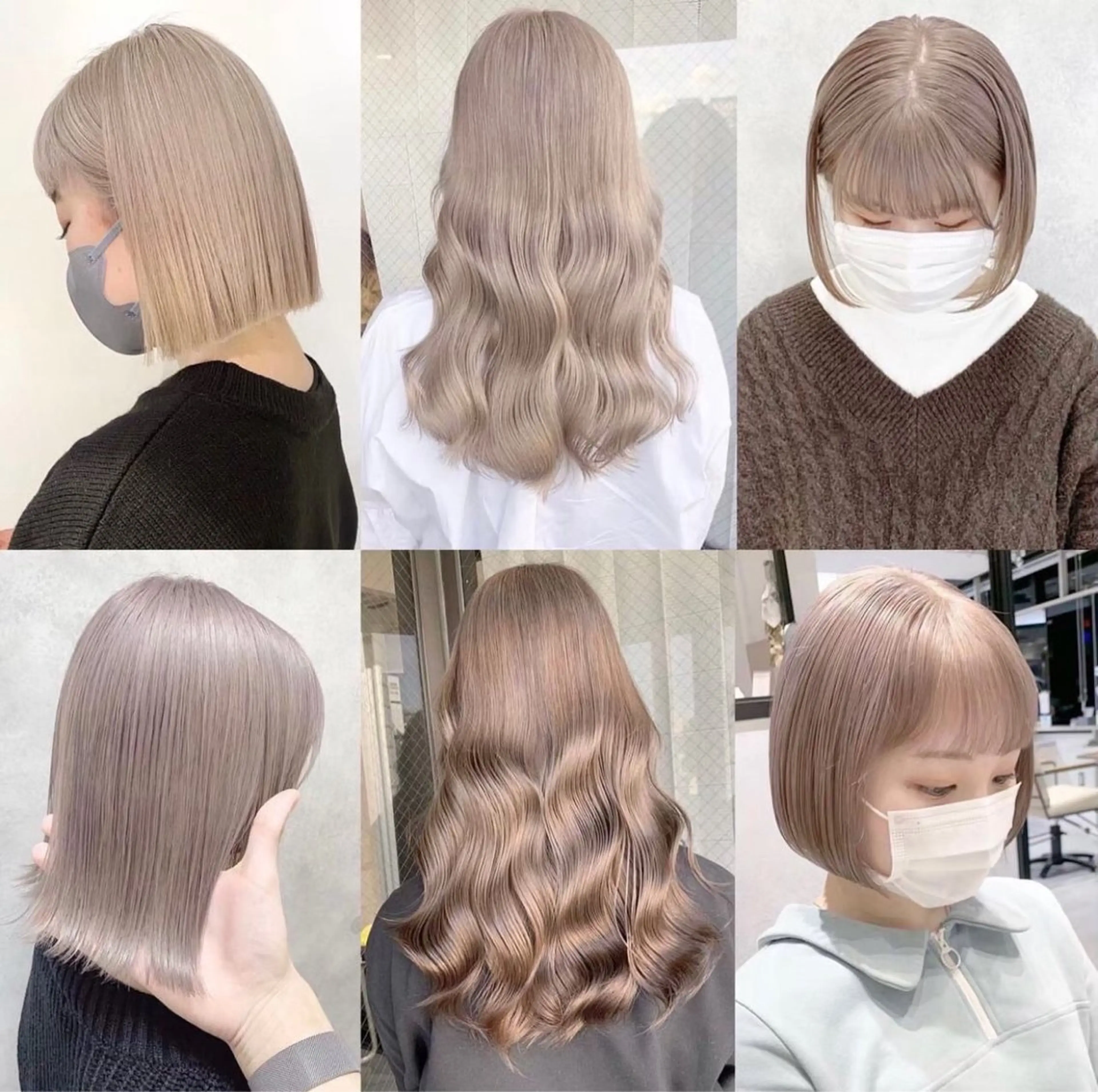 ショート カラー ブリーチ ケアブリーチ シルバー ヘアカラー 透明感カラー &ハイトーンカラーのヘアスタイル