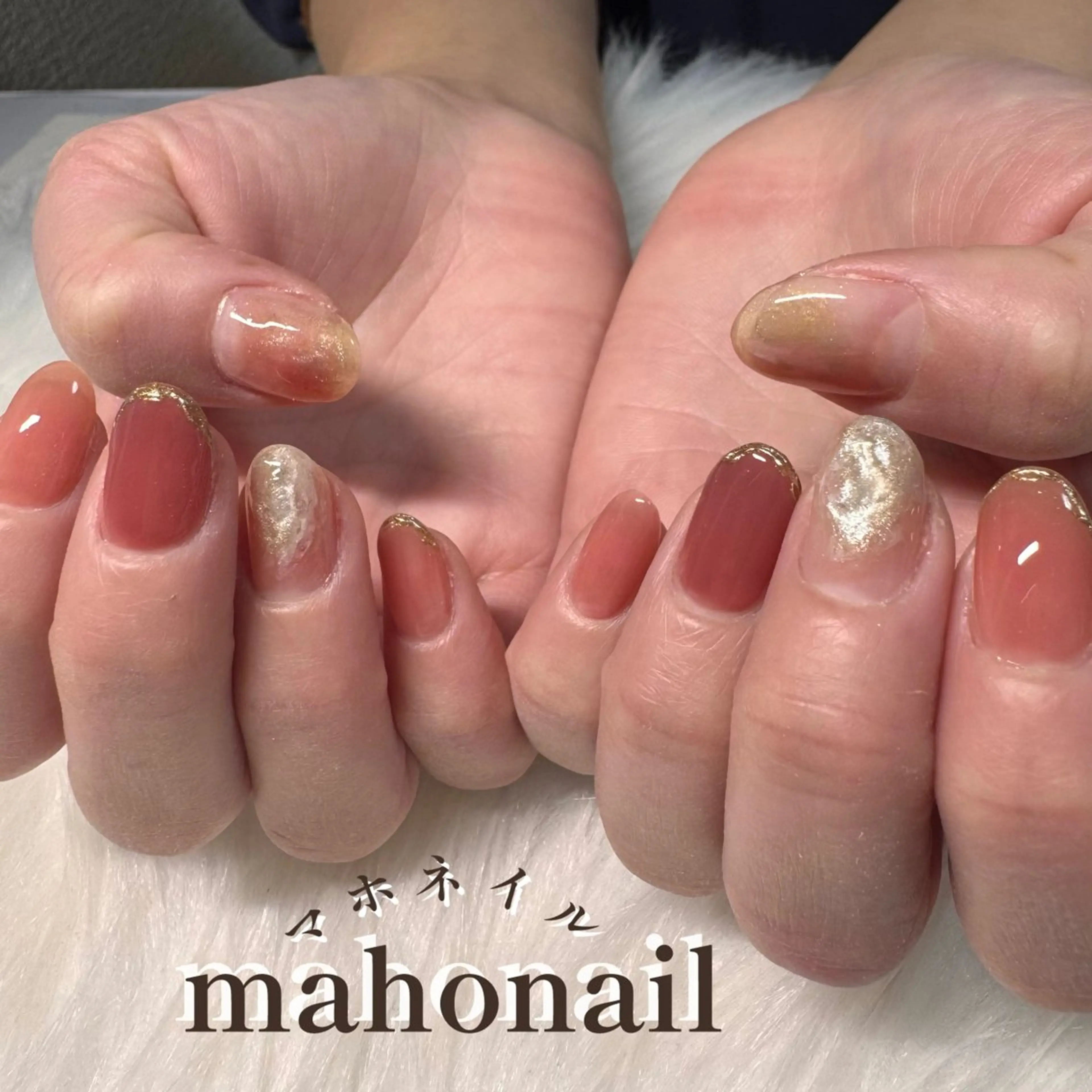 ネイル アートネイル ニュアンスネイル ワンカラーネイル maho nail マホネイルのネイルデザイン