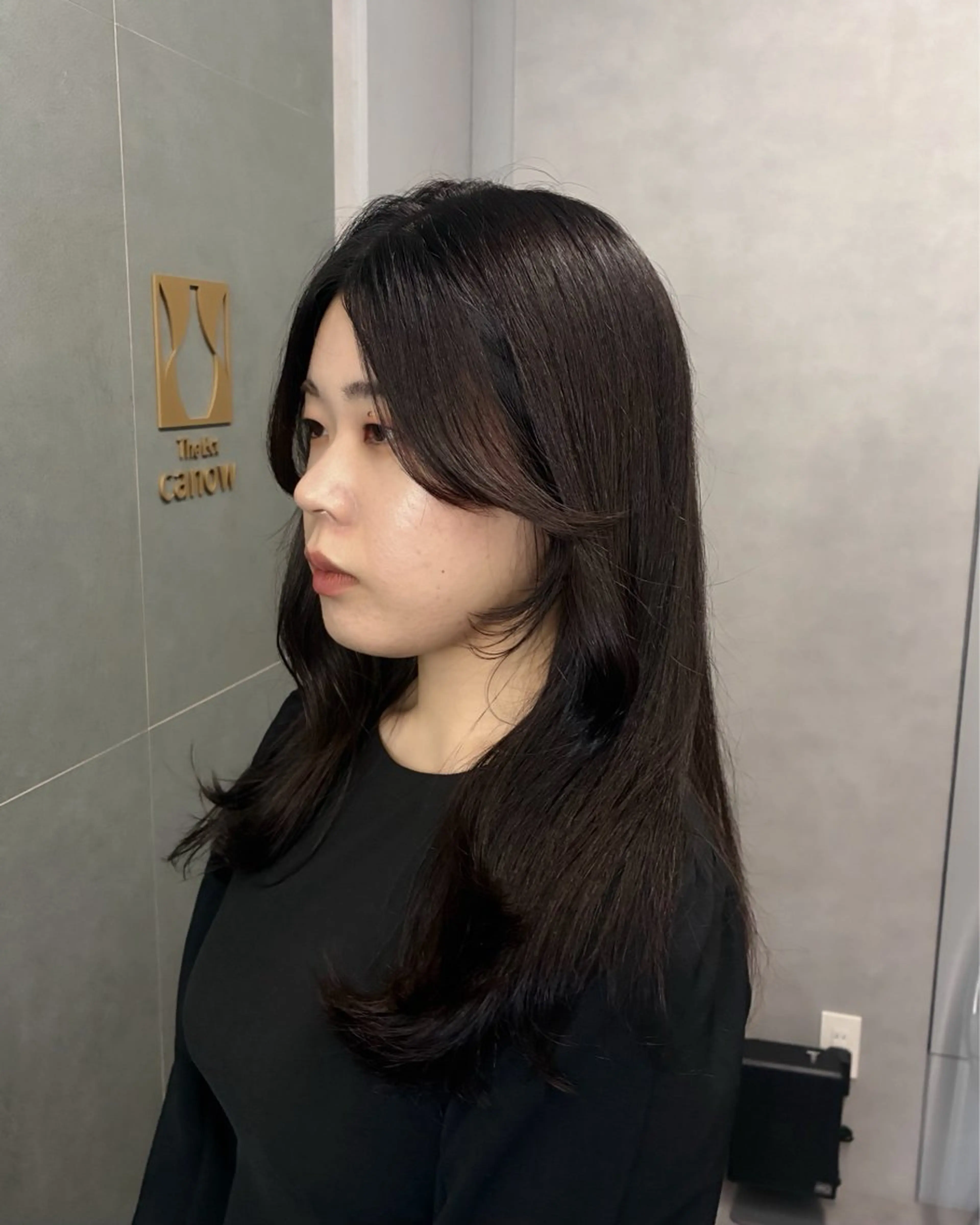 ミディアム カラー ブラウンカラー ラベンダーカラー ラベンダーブラウン 田中 鈴乃のヘアスタイル