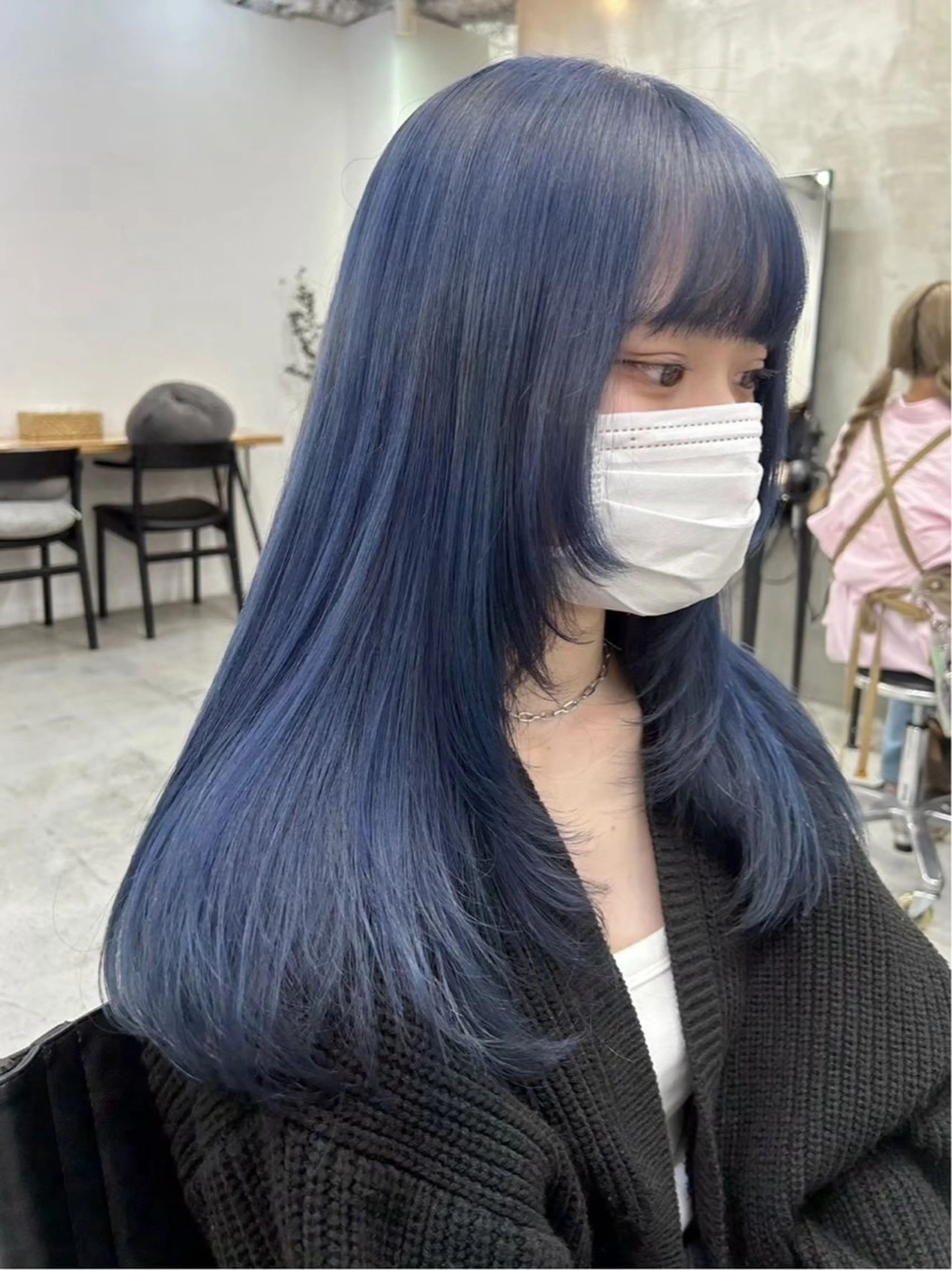 ロング カラー ヘアカラー ﾔﾏﾅｶ ﾘﾘｶ🫐 寒色系ｶﾗｰ🫐のヘアスタイル