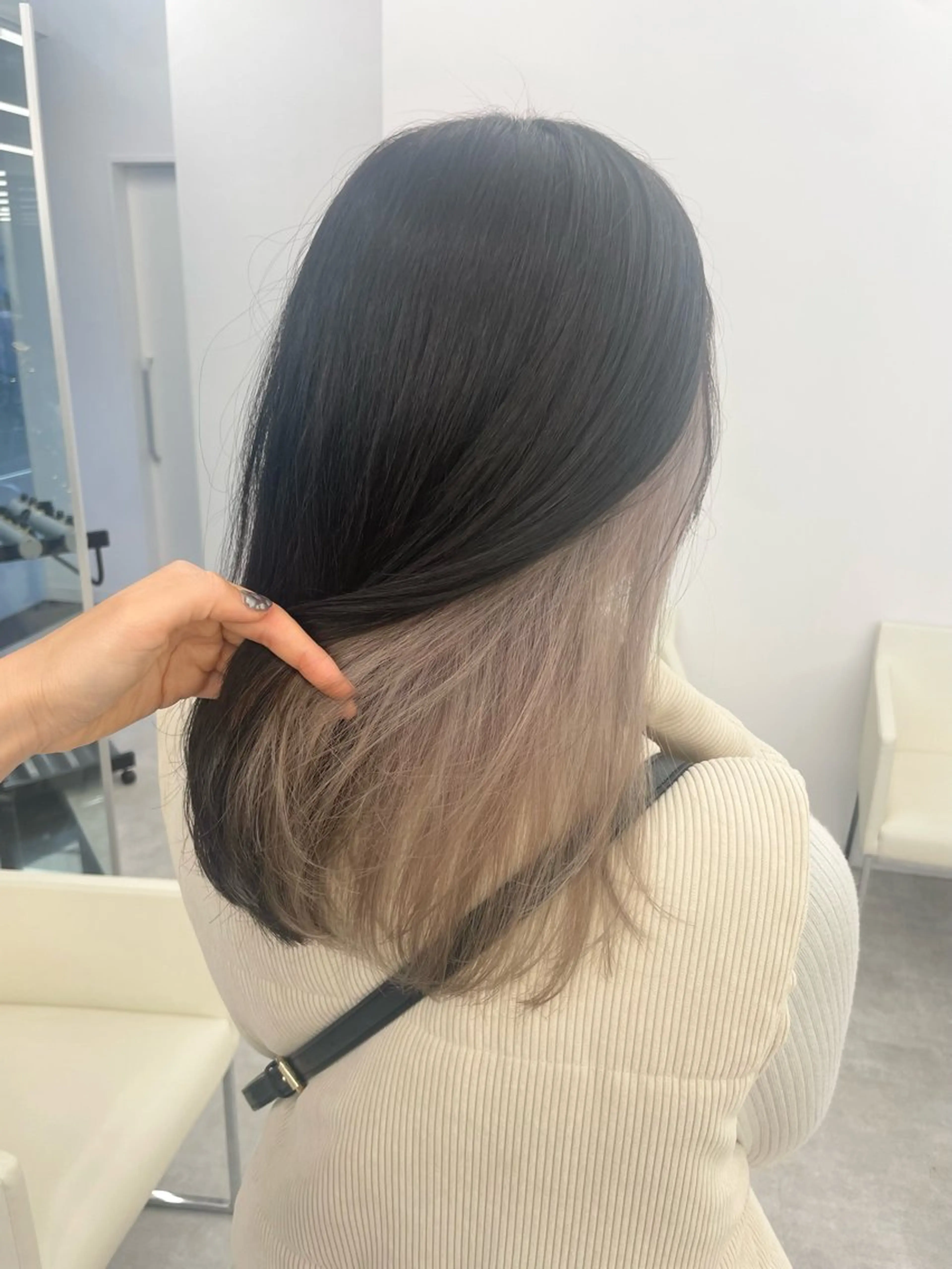 セミロング カラー ヘアアレンジ ヘアカラー トリートメント 【Sweep】おじま のぞみのヘアスタイル