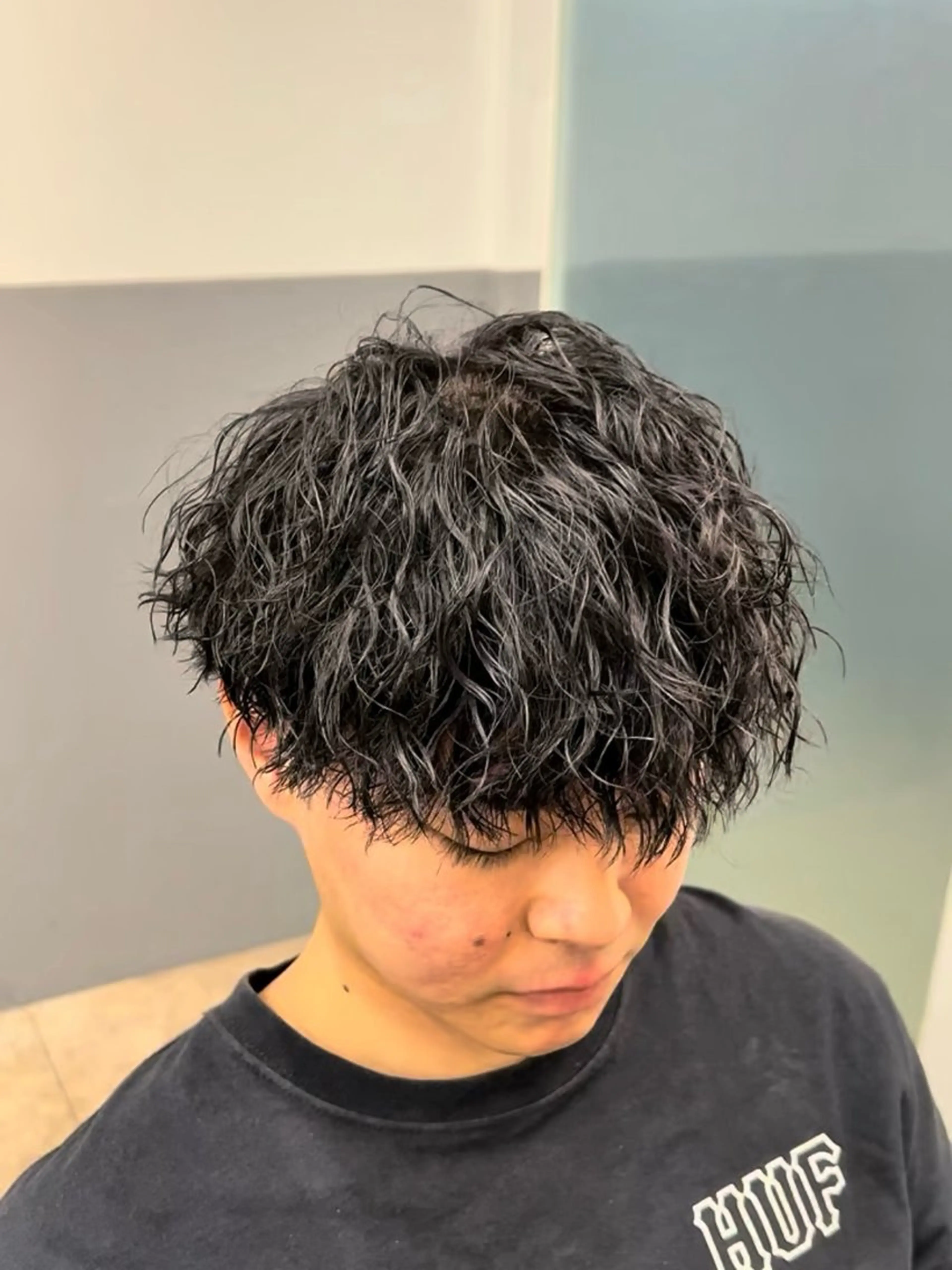 ミディアム パーマ メンズ Noisyle 西本町所属・阪田 集/メンズヘアのヘアスタイル