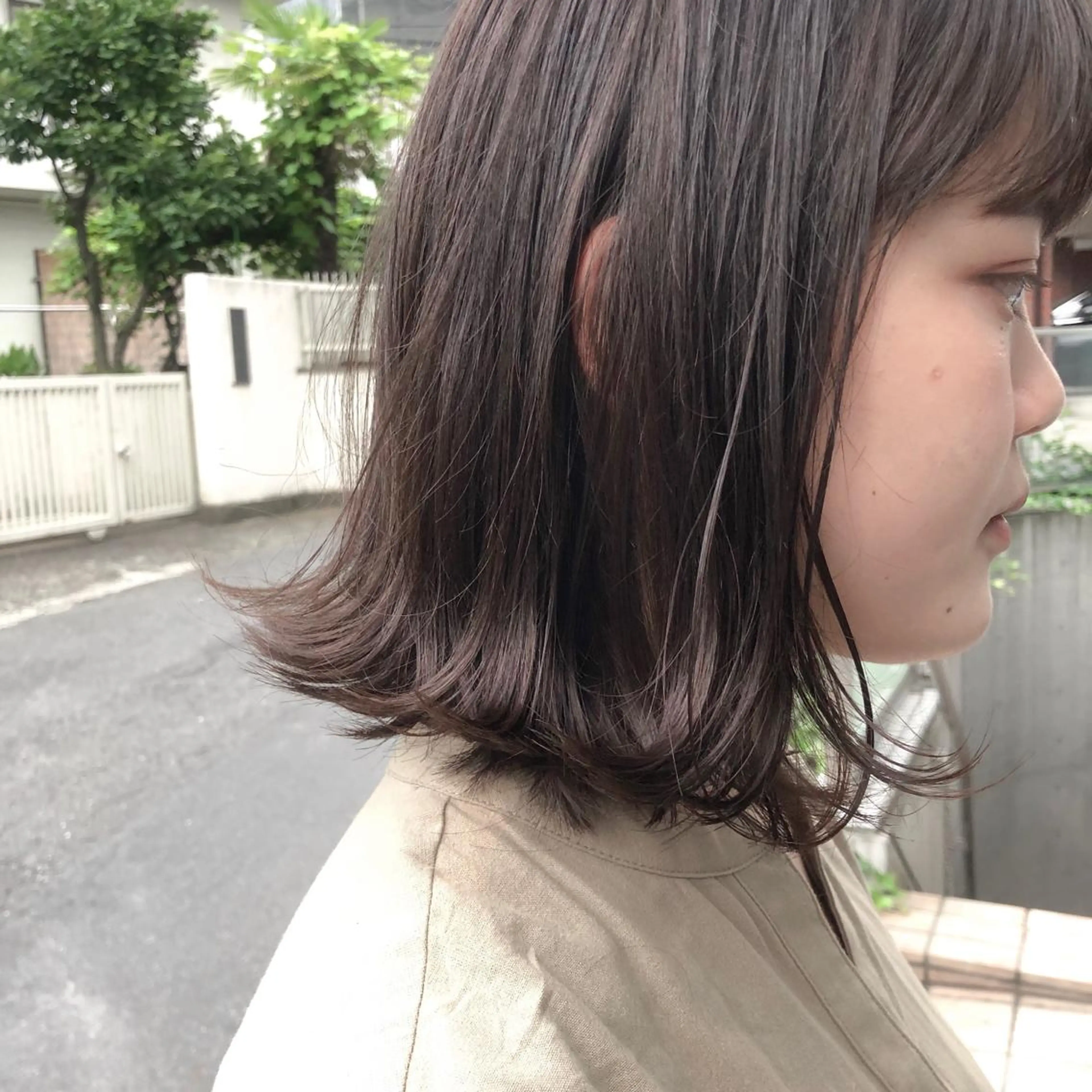 ミディアム カラー カット ヘアカラー トリートメント ヘアセット ブリーチなしで透明感 艶カラー【Ryo】のヘアスタイル