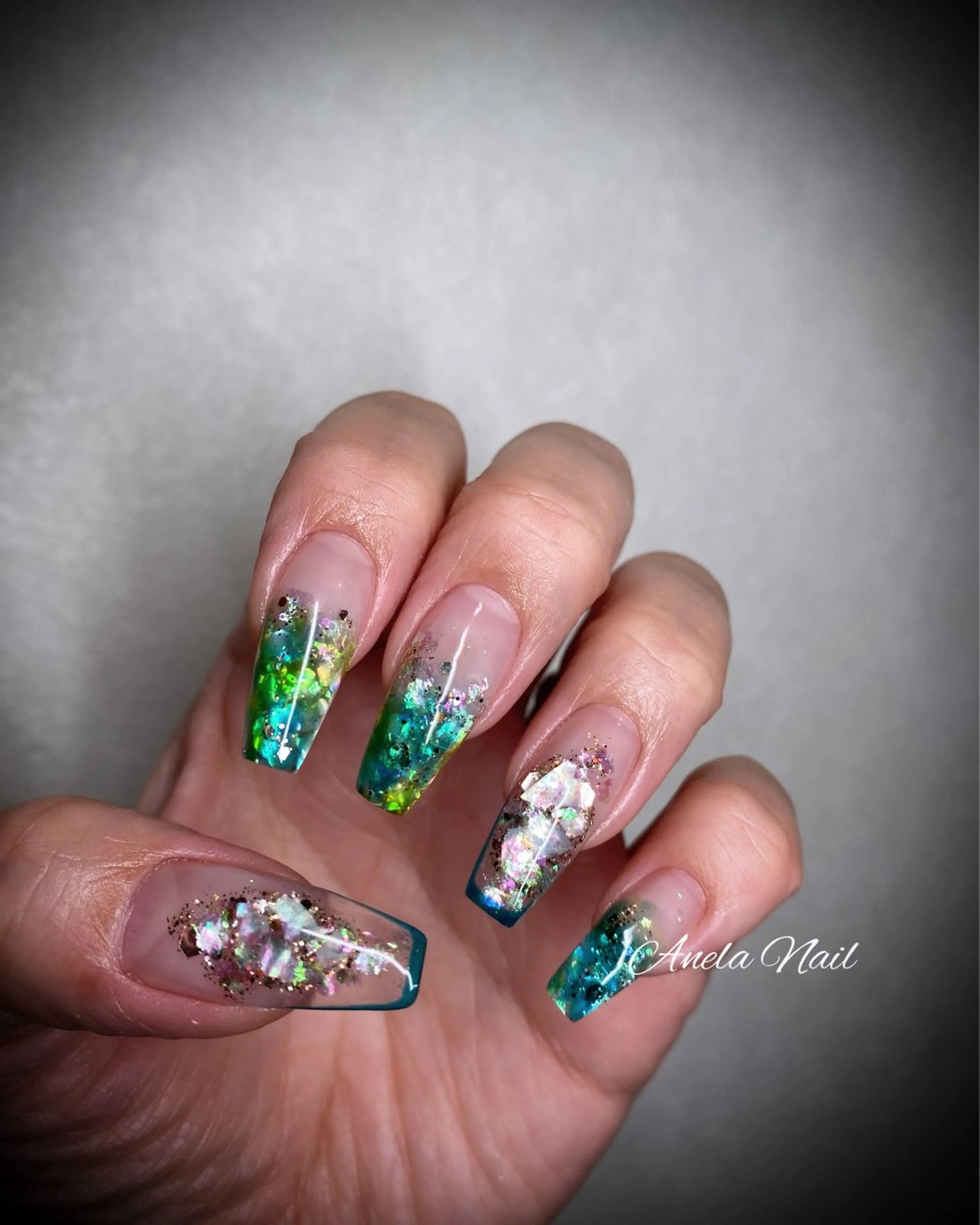 ネイル 長さ出し スカルプネイル ハンドネイル Anela Nailのネイルデザイン