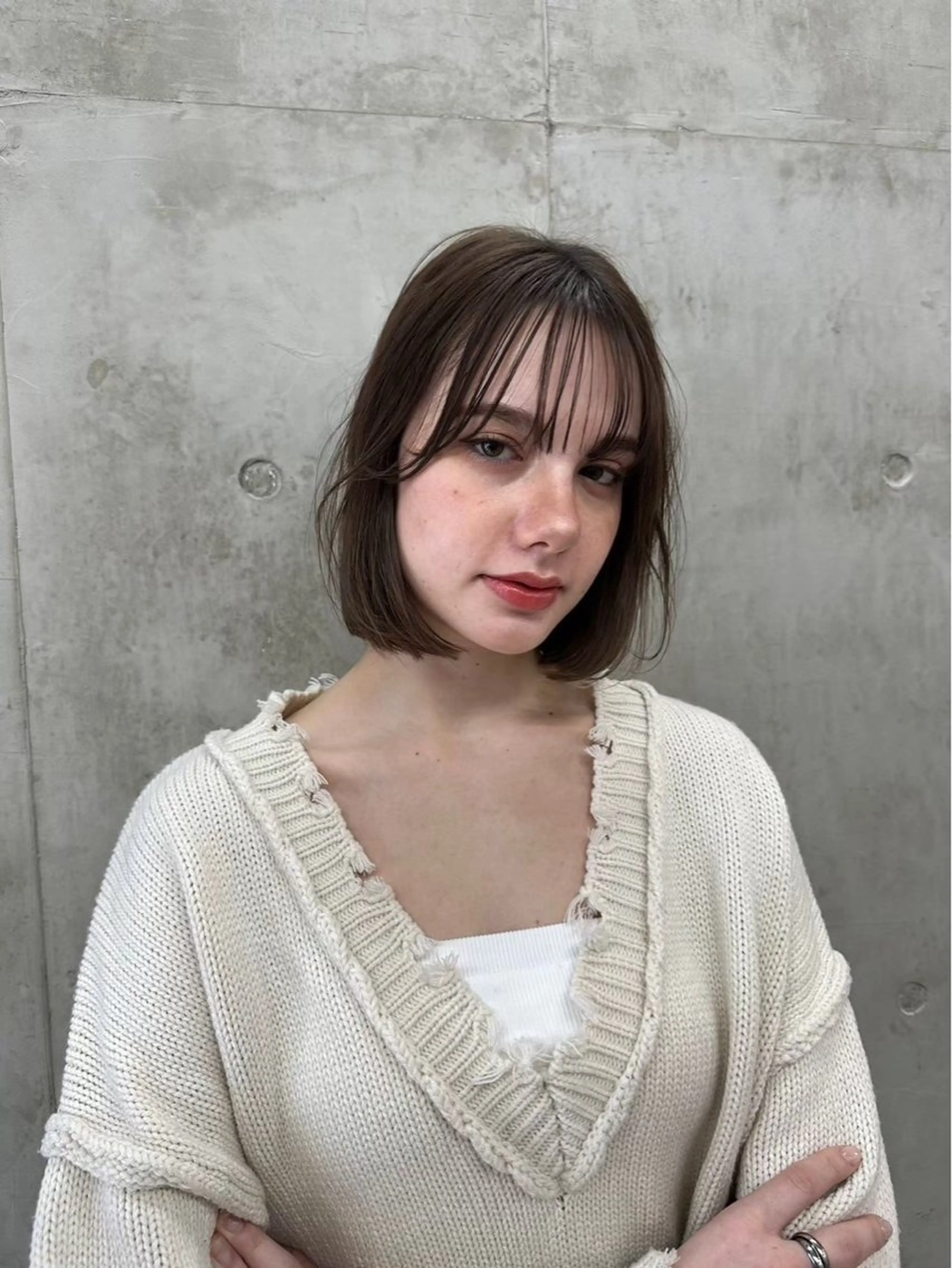 ショート カラー ベージュカラー ブリーチ ケアブリーチ 透明感カラー ダブルカラー カット SALT WATER所属・🫐 𝐌𝐚𝐨 🫐似合わせcutのヘアスタイル