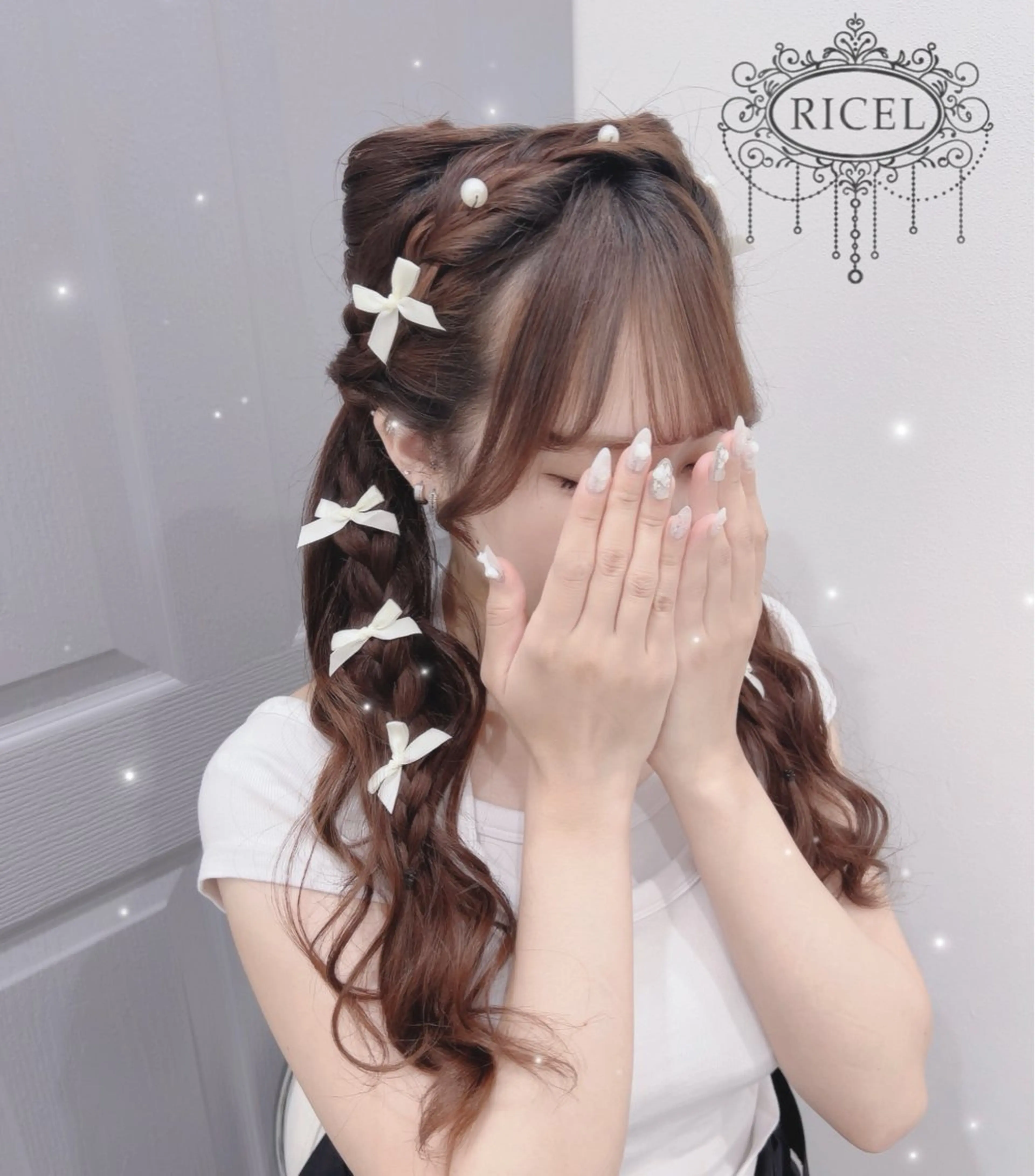 ロング ヘアアレンジ ヘアセット RICEL 原宿店のヘアスタイル