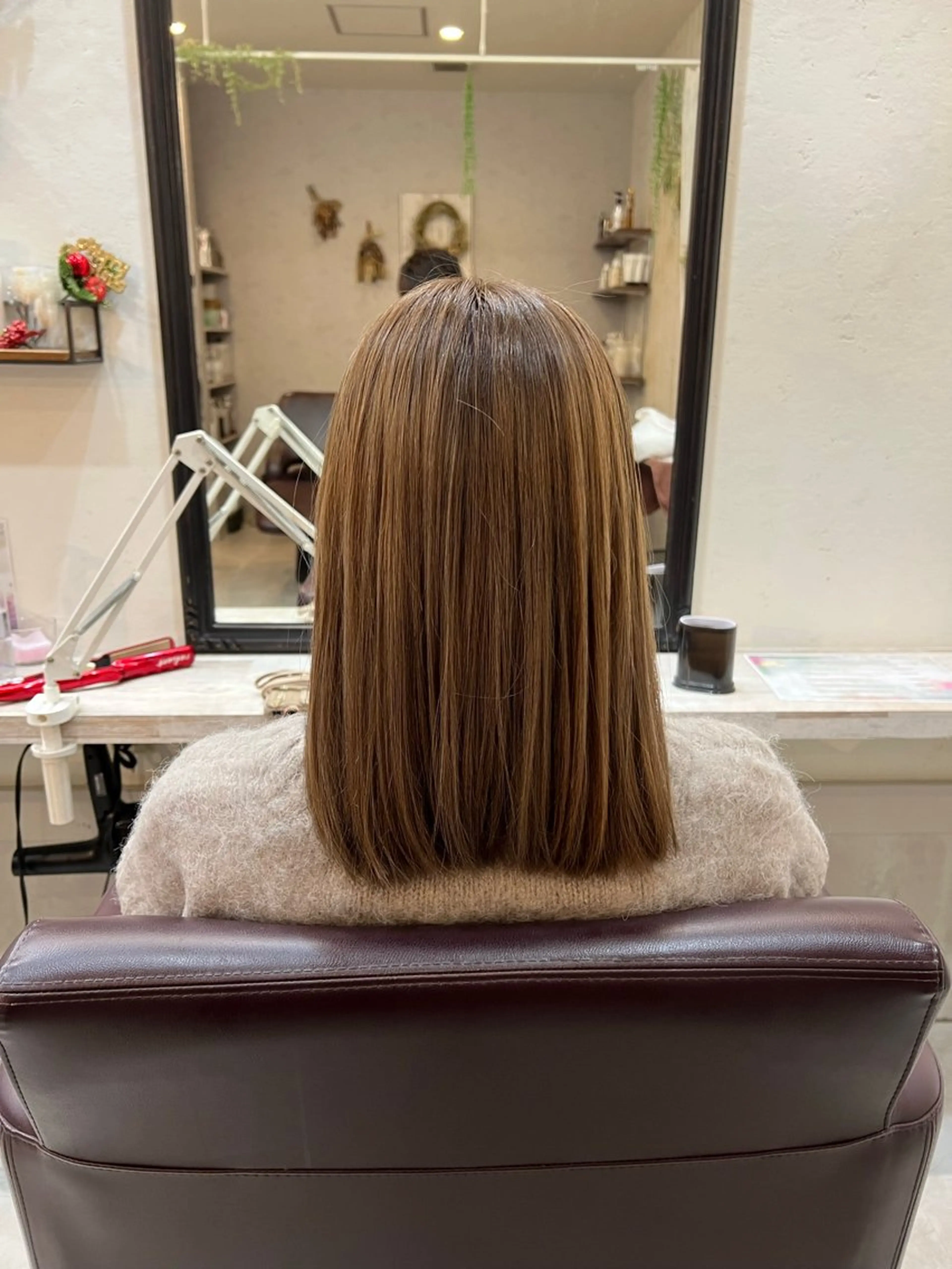 ロング カット 縮毛矯正 トリートメント 🌱ブリーチカラー しばただいき🌱のヘアスタイル