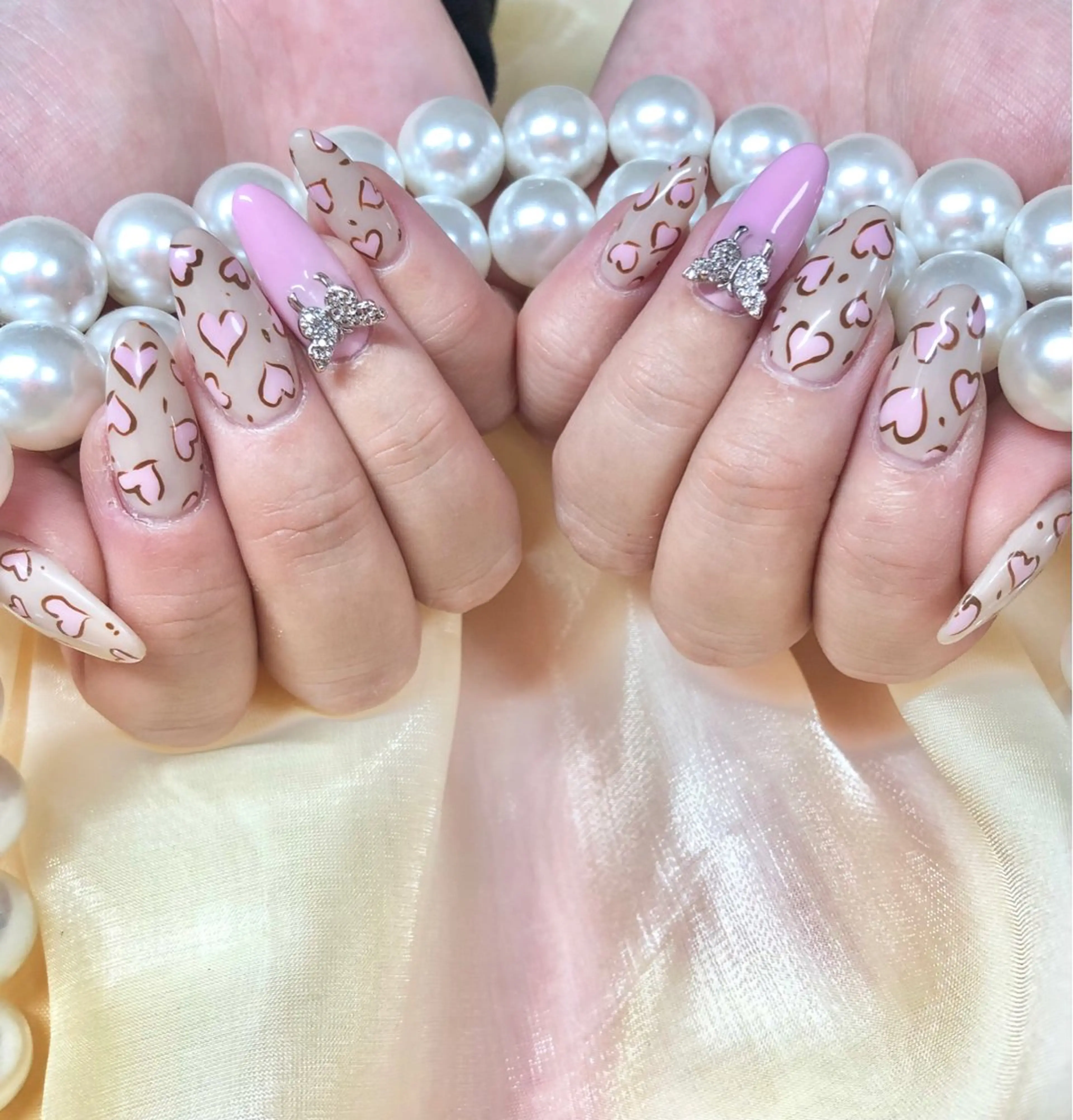 ネイル 🎀Lychee ワンホンネイル✨のネイルデザイン