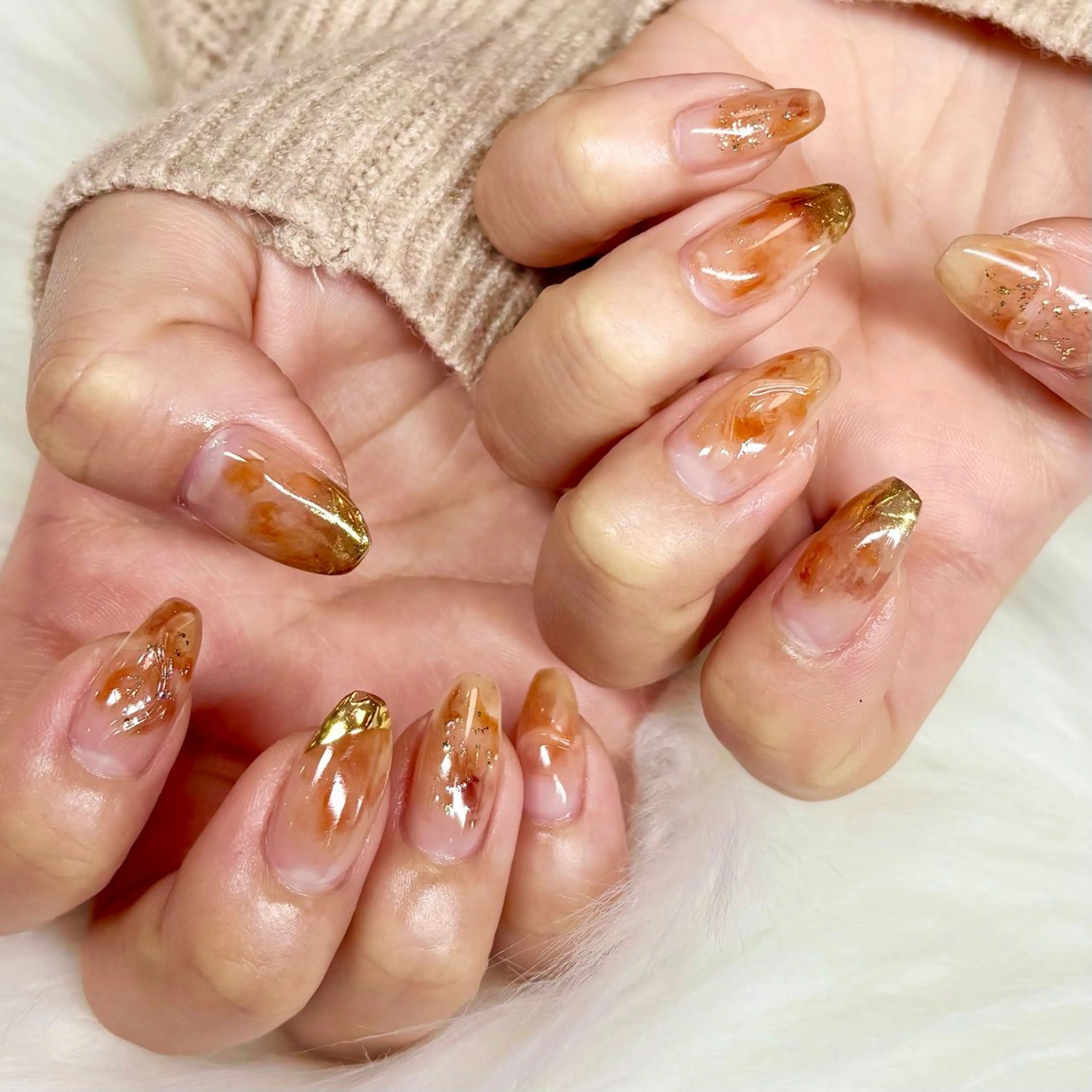 ネイル ニュアンスネイル ハンドネイル lealea Ayakaのネイルデザイン