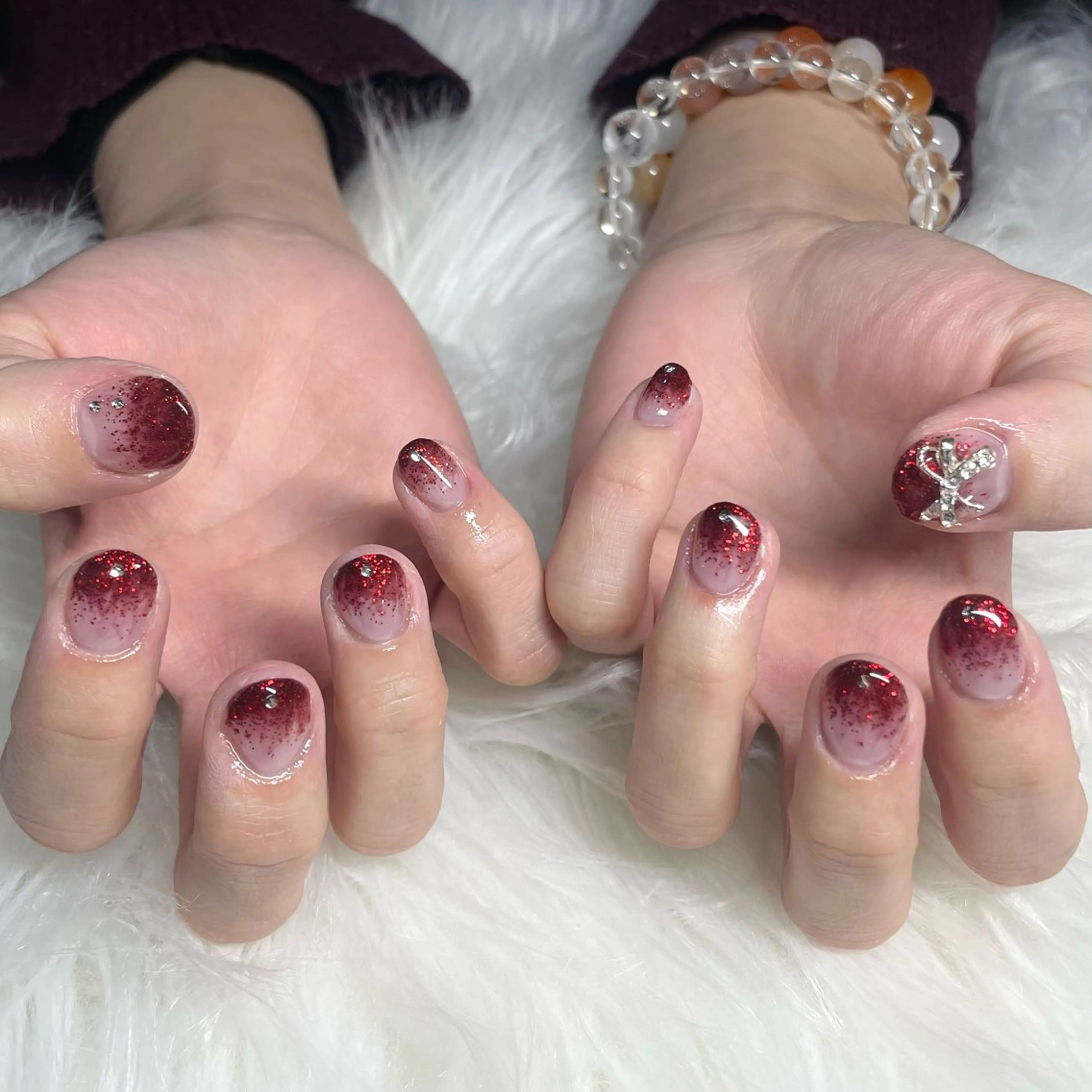 ネイル バレンタイン ハンドネイル IROHA NAIL 三条河原町店所属・IROHA NAIL Kurumi🪽🫧のネイルデザイン