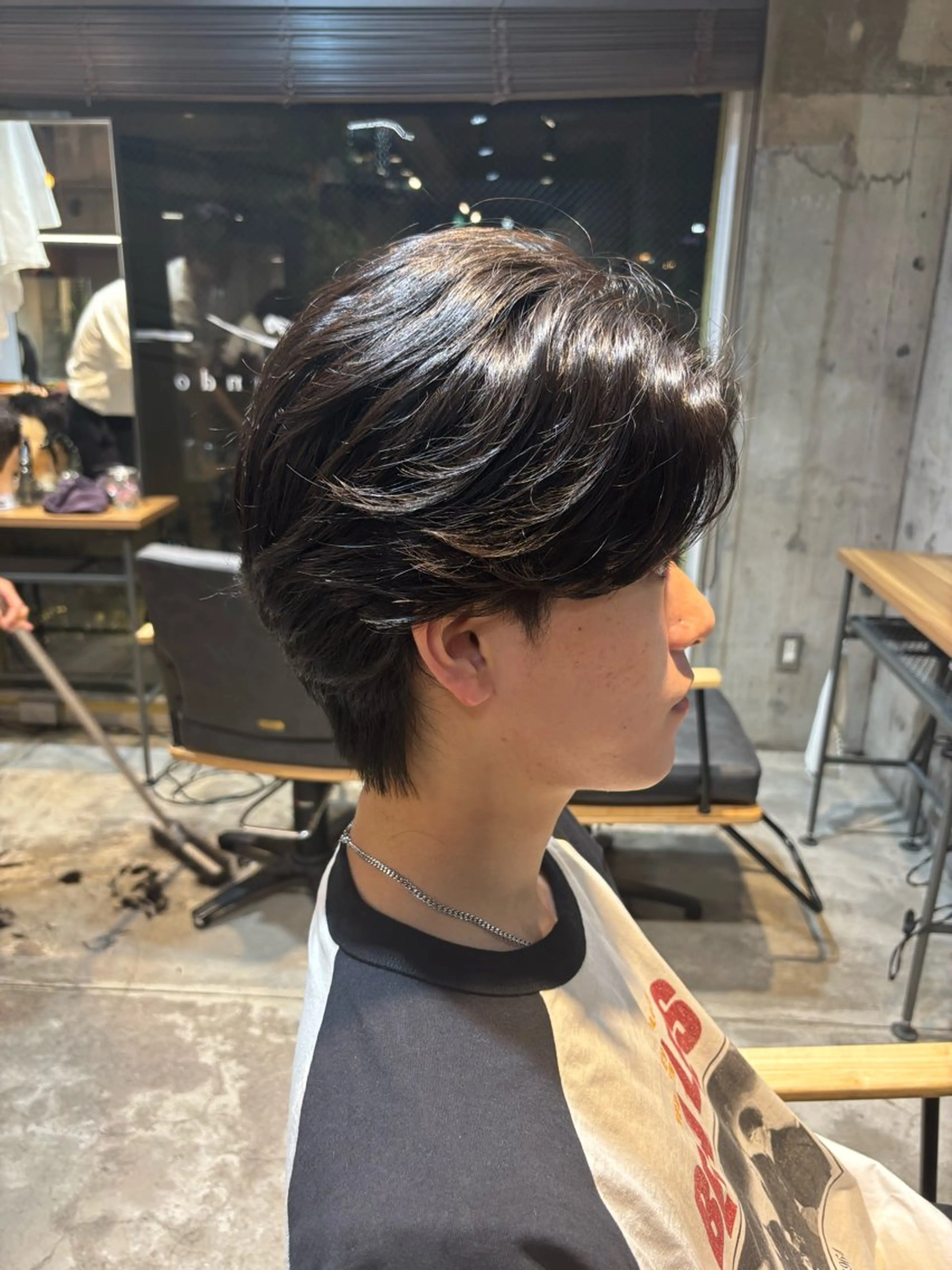 メンズ センターパート メンズパーマ ☀️愛ナカ/縮毛矯正 カラー/表参道のヘアスタイル