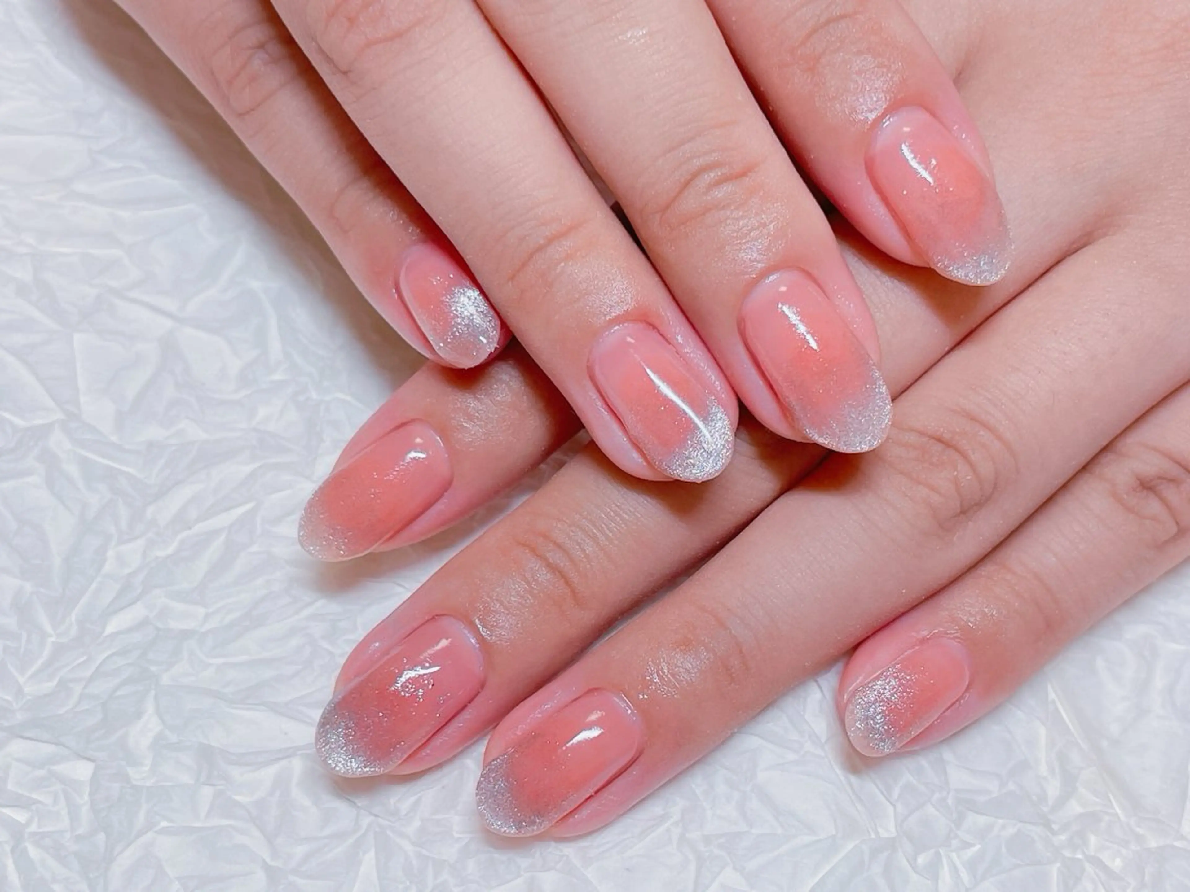 ネイル アートネイル チークネイル ジェルネイル グラデーション 韓国ネイル ハンドネイル ゆ か_Nails💫のネイルデザイン
