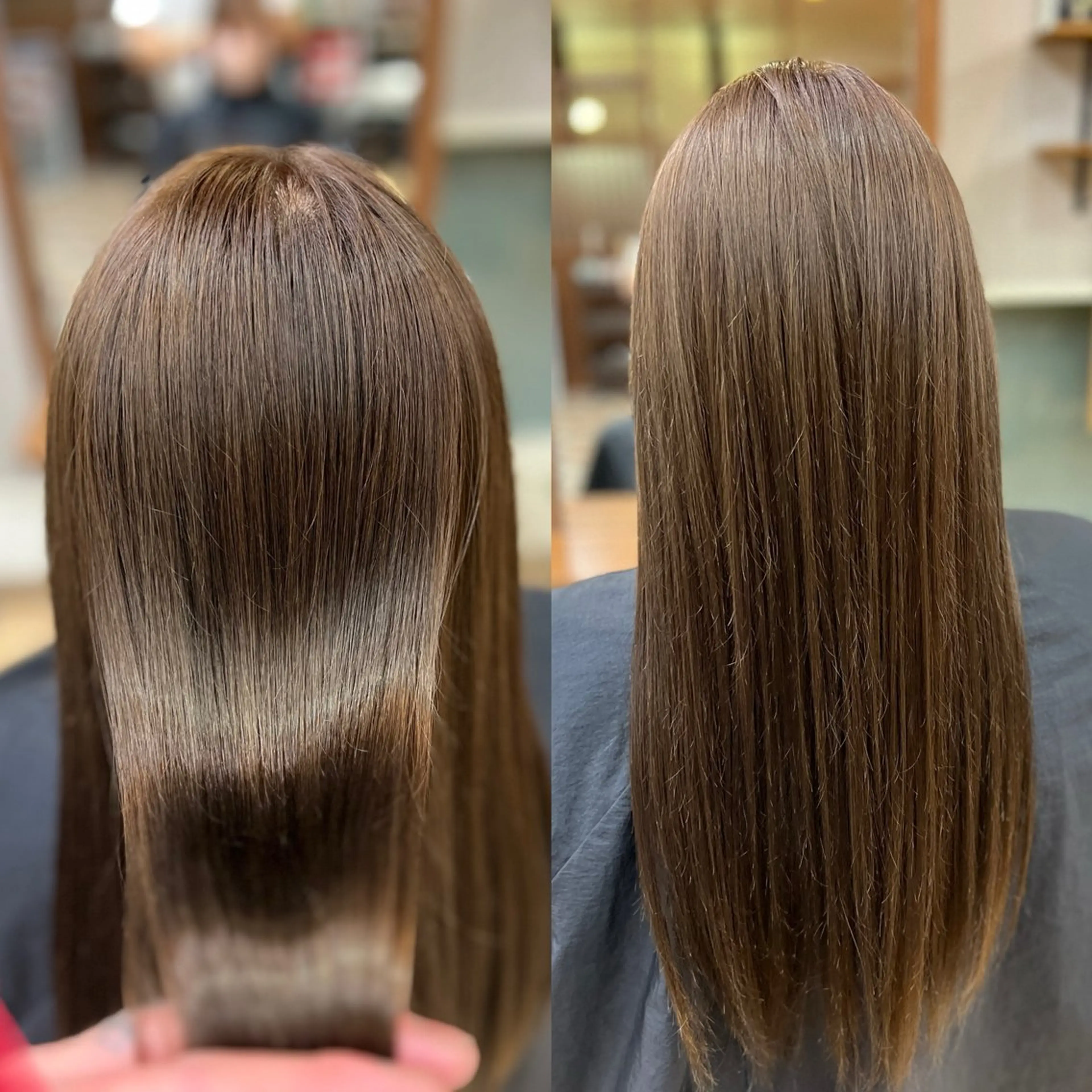 ロング パーマ Aile所属・酸性ストレート／カラ ー/山下高明のヘアスタイル