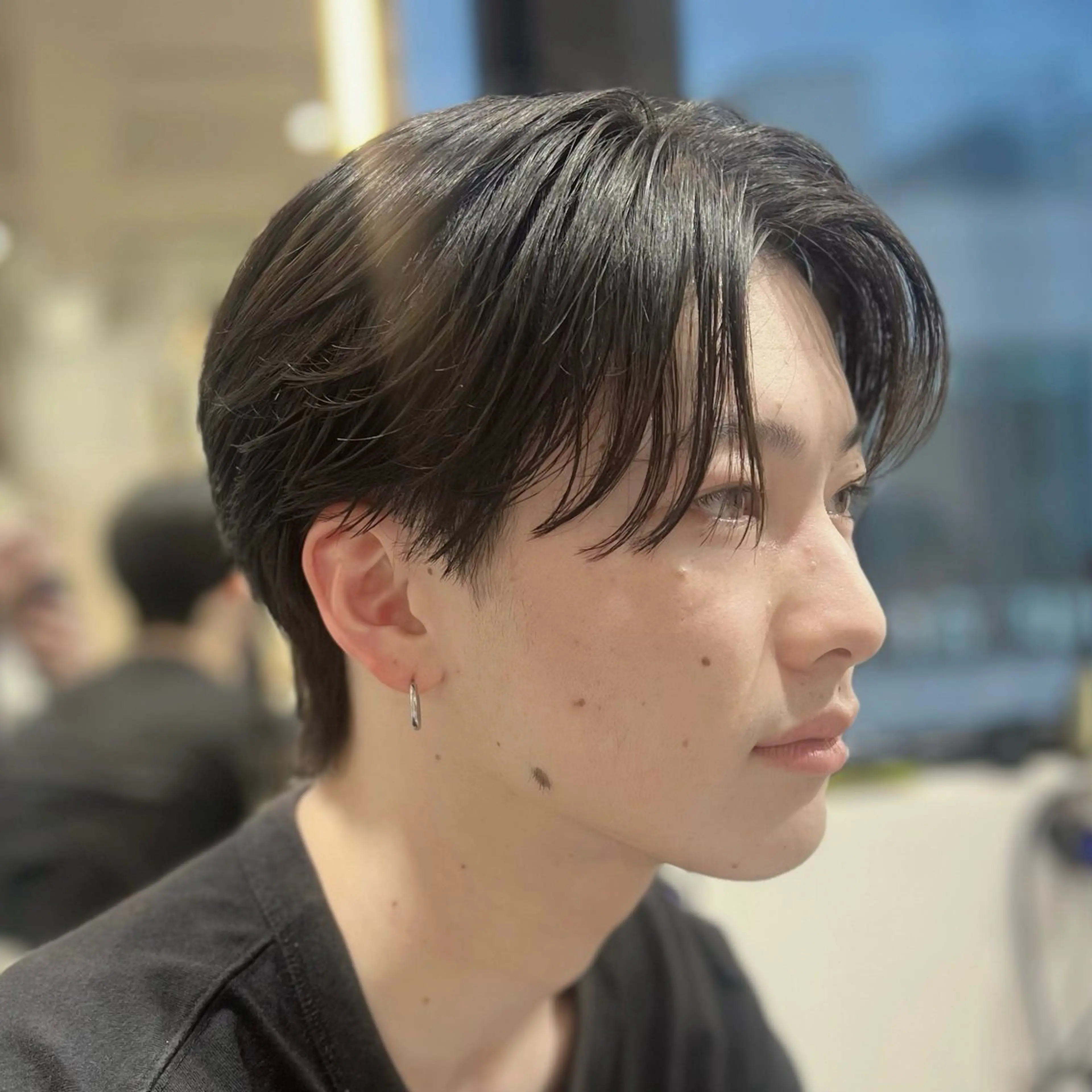 メンズ センターパート カット 縮毛矯正 メンズ支持率No.1 縮毛矯正/千原 涼麻のヘアスタイル