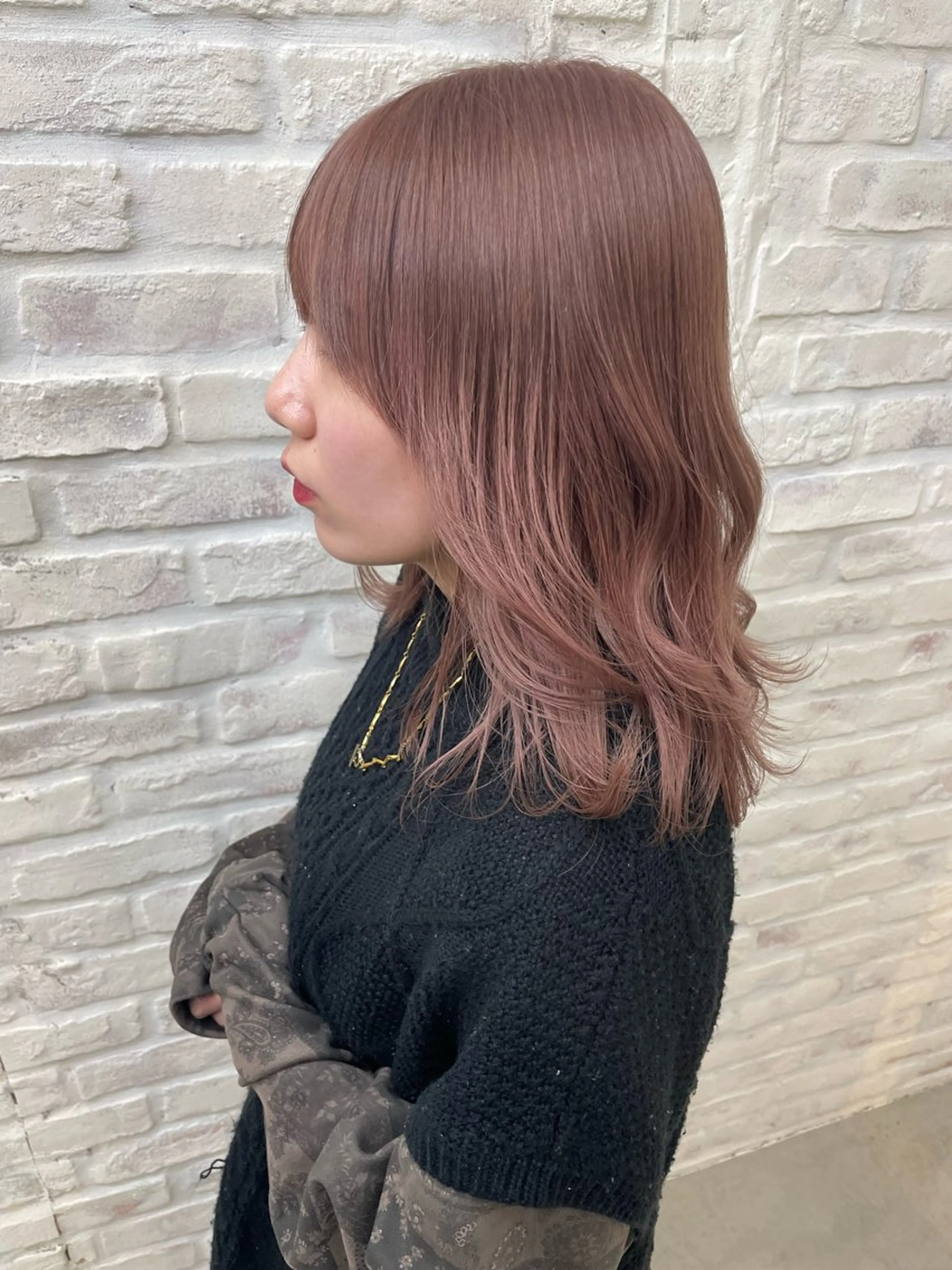 セミロング カット ヘアカラー テラダ ユウシンのヘアスタイル