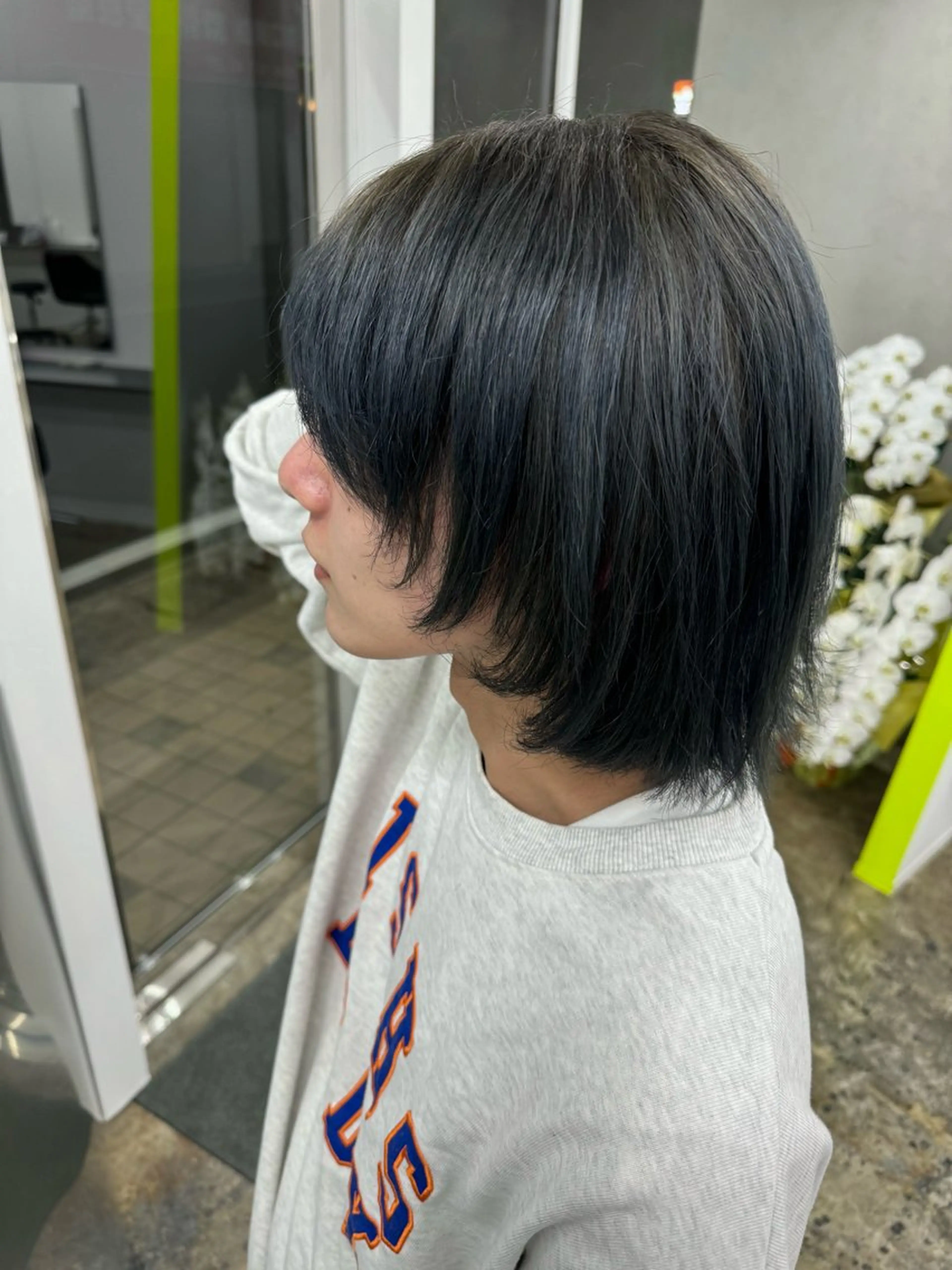 ミディアム カラー メンズ カット ヘアカラー ブリーチなし透明感 カラー✨横山 佳希のヘアスタイル