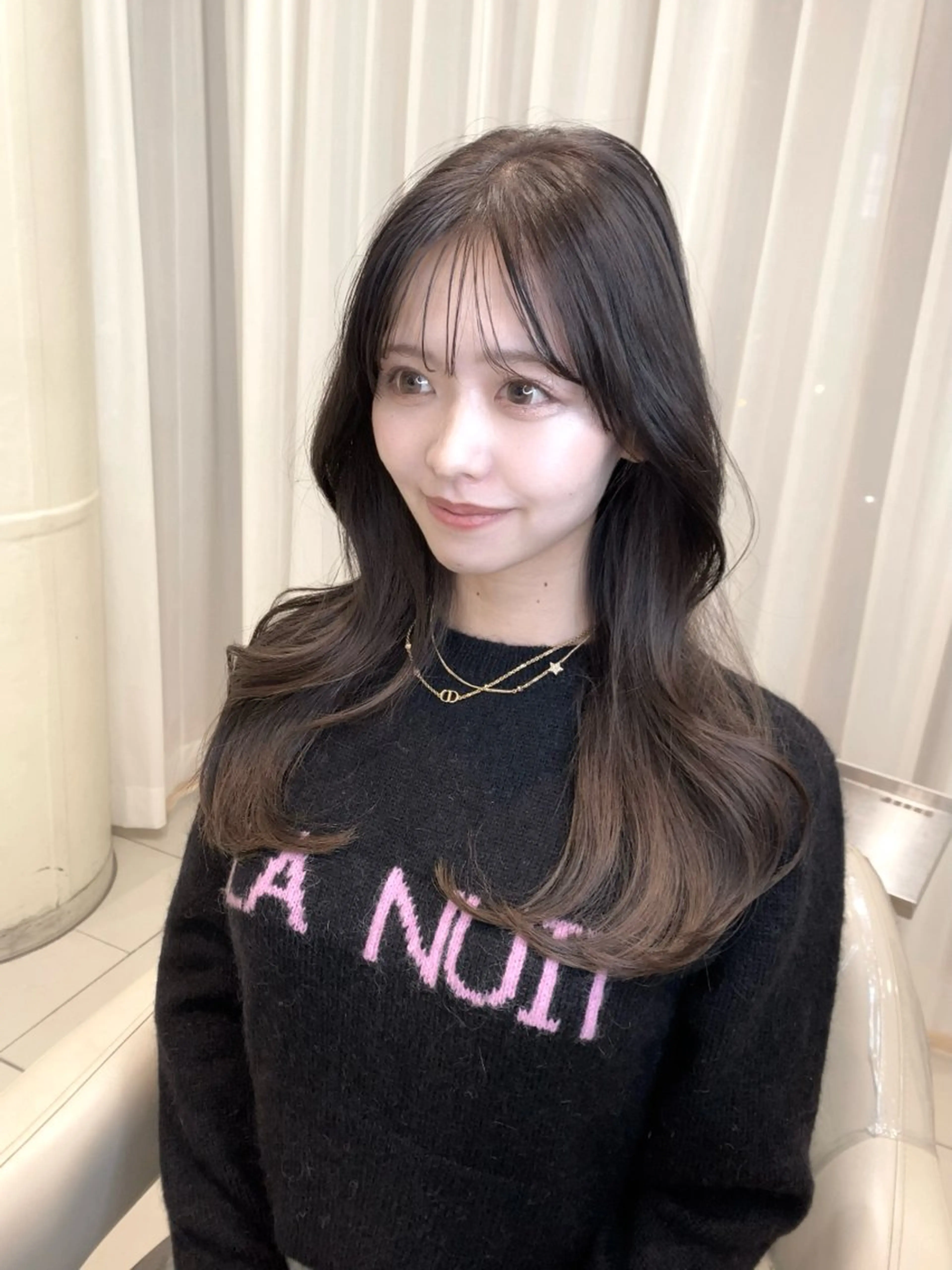 ロング カット ヘアカラー トリートメント 💗ブリーチなし 透け感💗徳井はやとのヘアスタイル