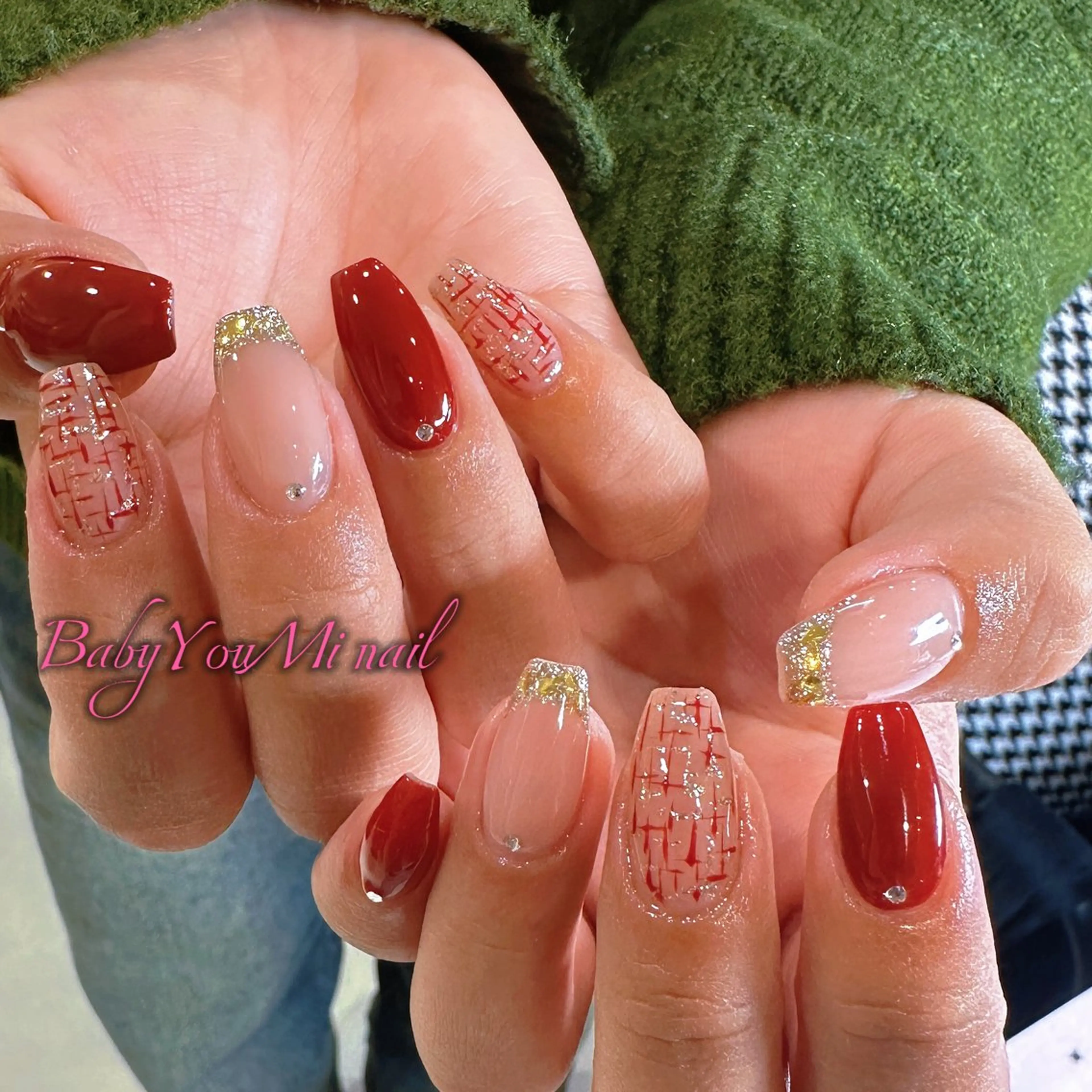 ネイル オーロラネイル 成人式 フットネイル フレンチネイル ジェルネイル ハンドネイル BabyYouMi nailのネイルデザイン