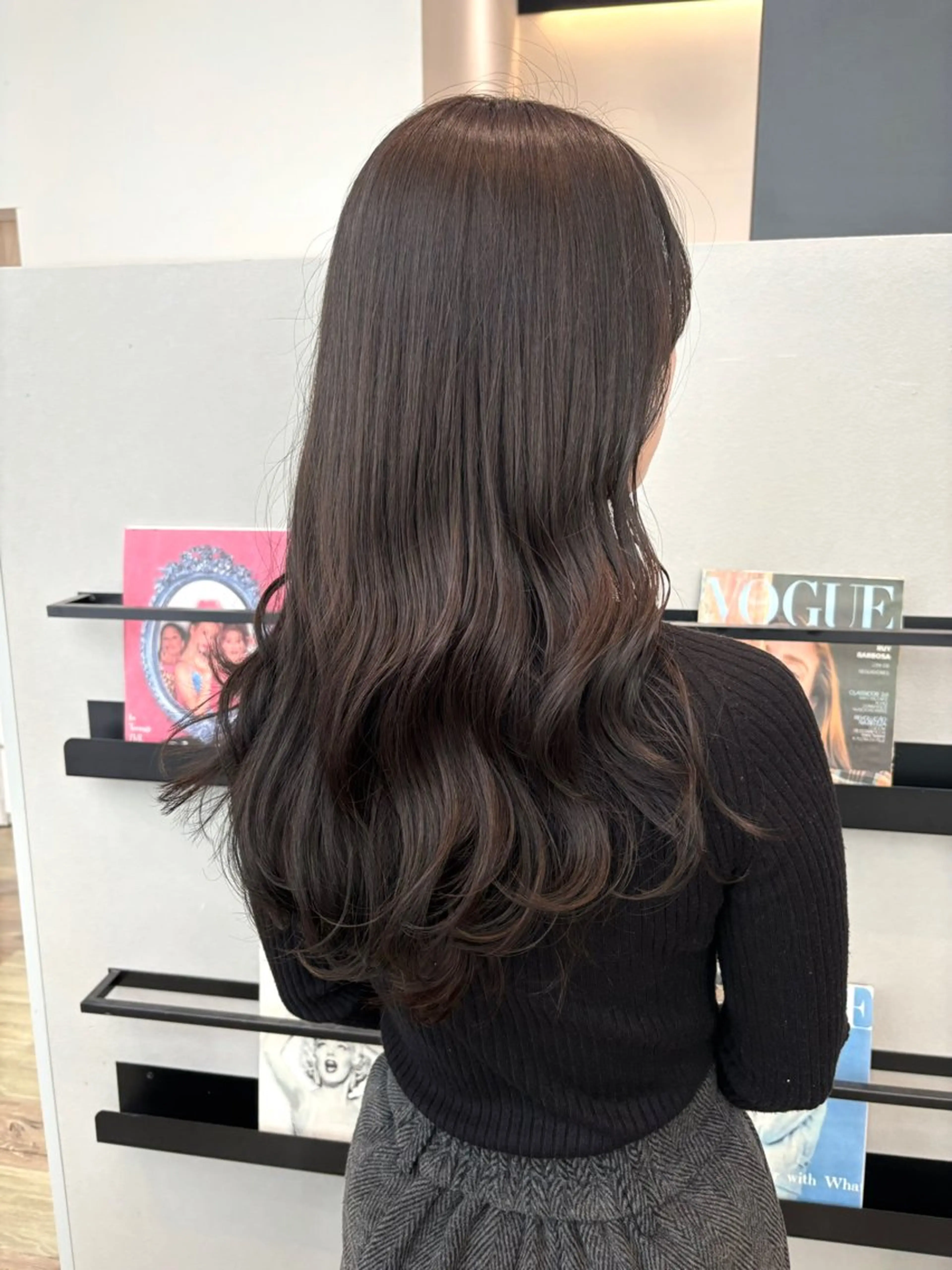 セミロング カラー ヘアアレンジ アッシュ アッシュブラウン ブラウンカラー 透明感カラー カット ヘアカラー 透明感カラー/ レイヤーkotonoのヘアスタイル