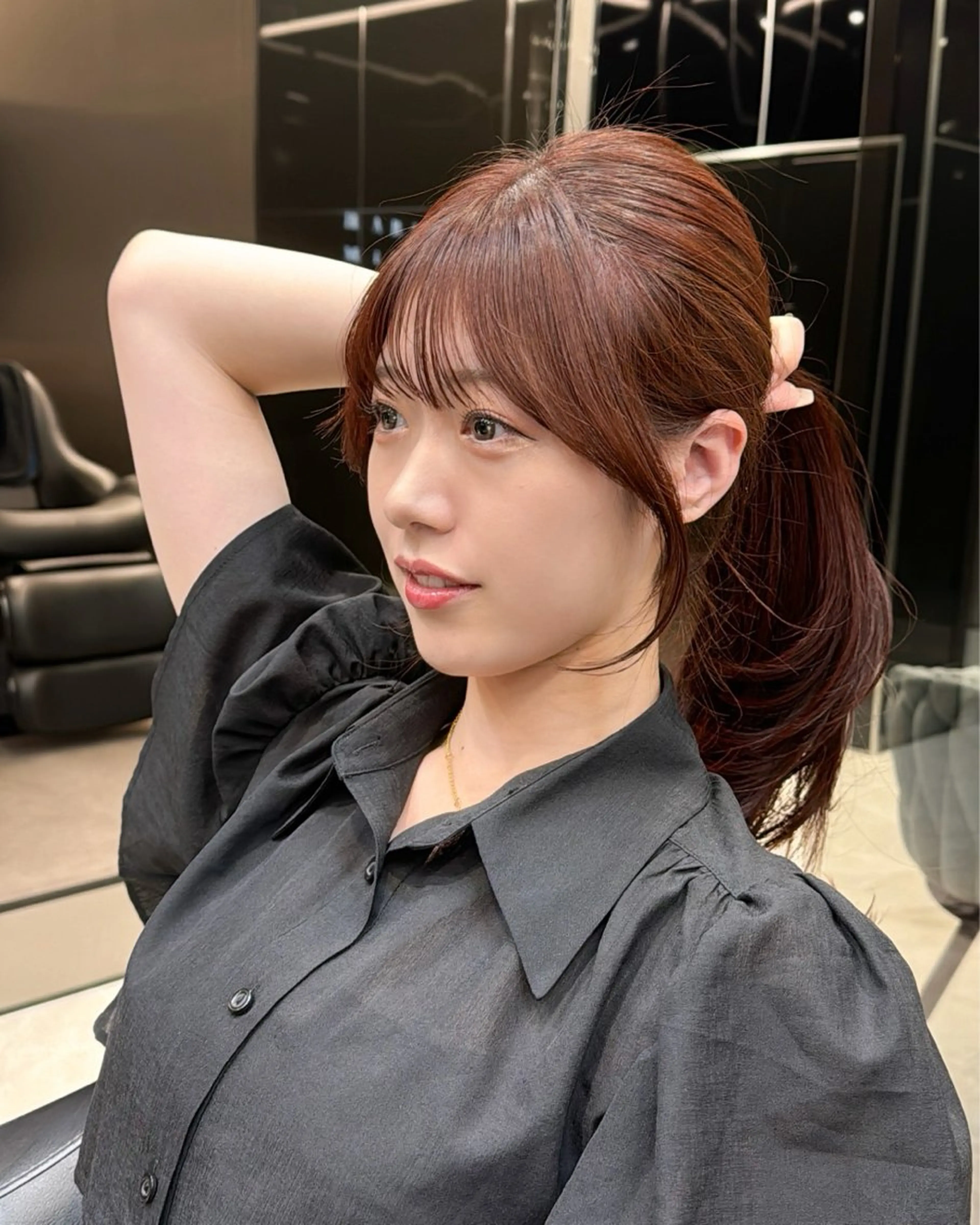 ロング 小顔カット HARUKI MINATO JAPAN福岡所属・モテ髪レイヤー /韓国ヘアNOBUのヘアスタイル