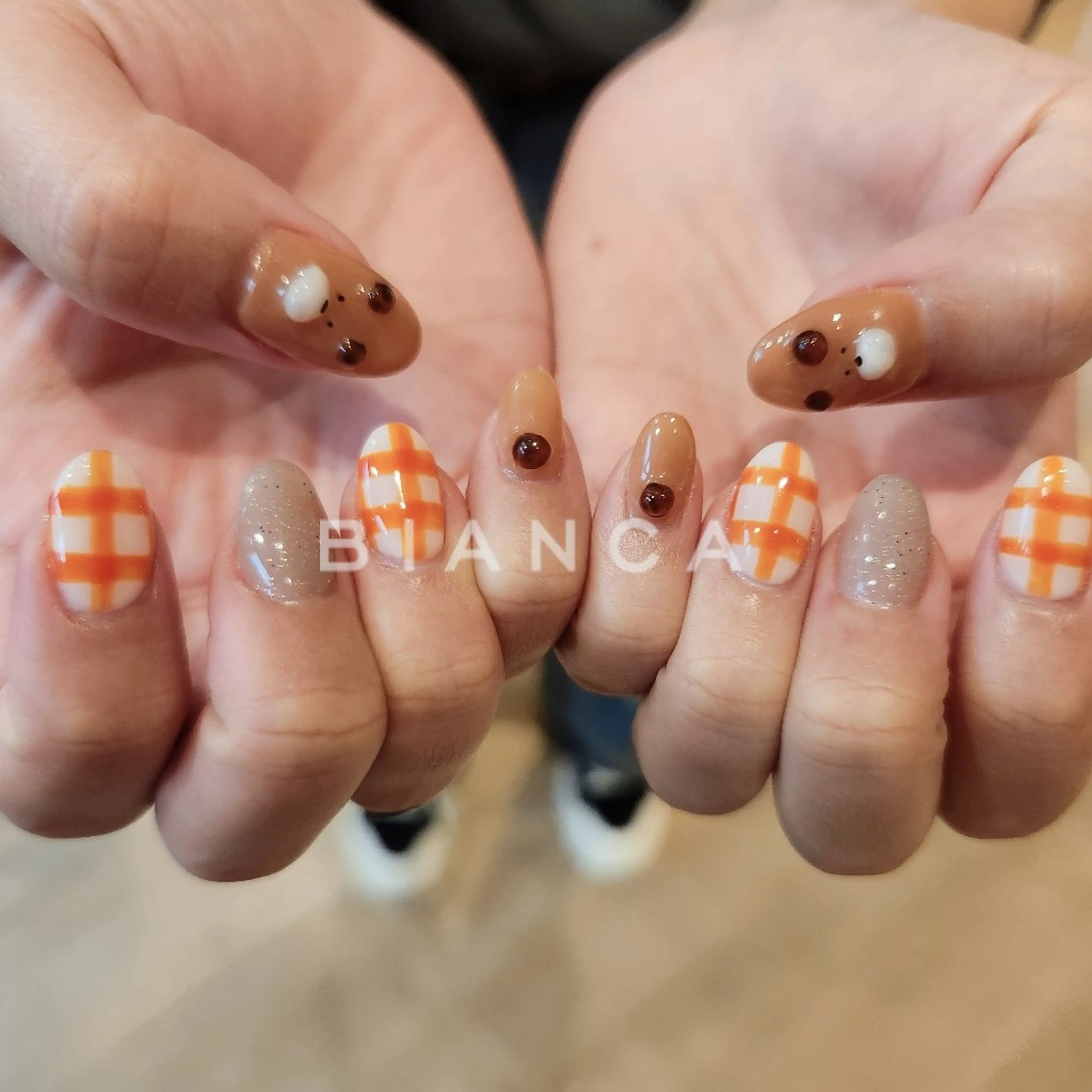 ネイル アートネイル 冬ネイル ハンドネイル Bianca名駅店 あゆのネイルデザイン