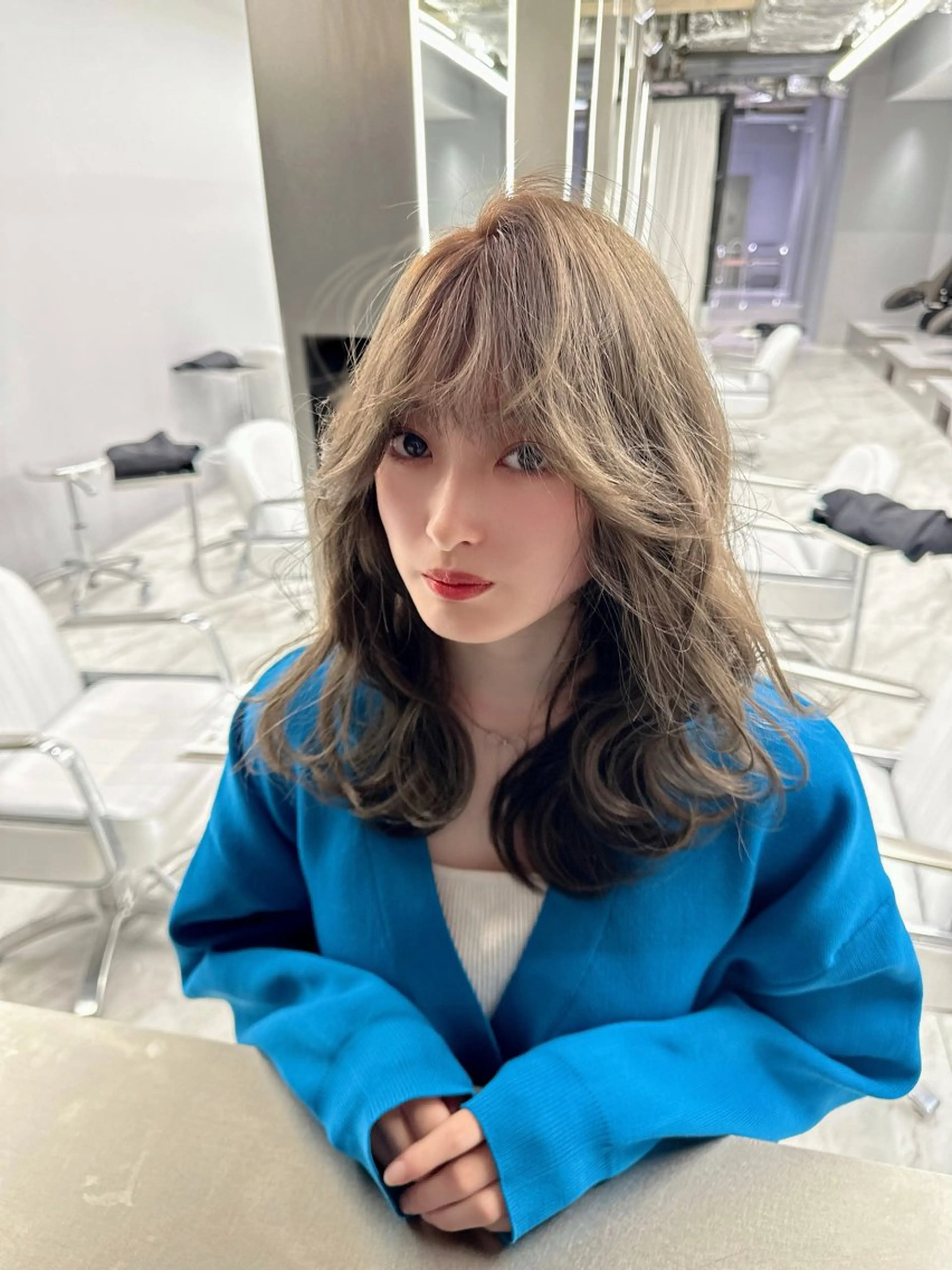 ミディアム 最高級髪質改善 🦄ケアブリーチ加藤のヘアスタイル