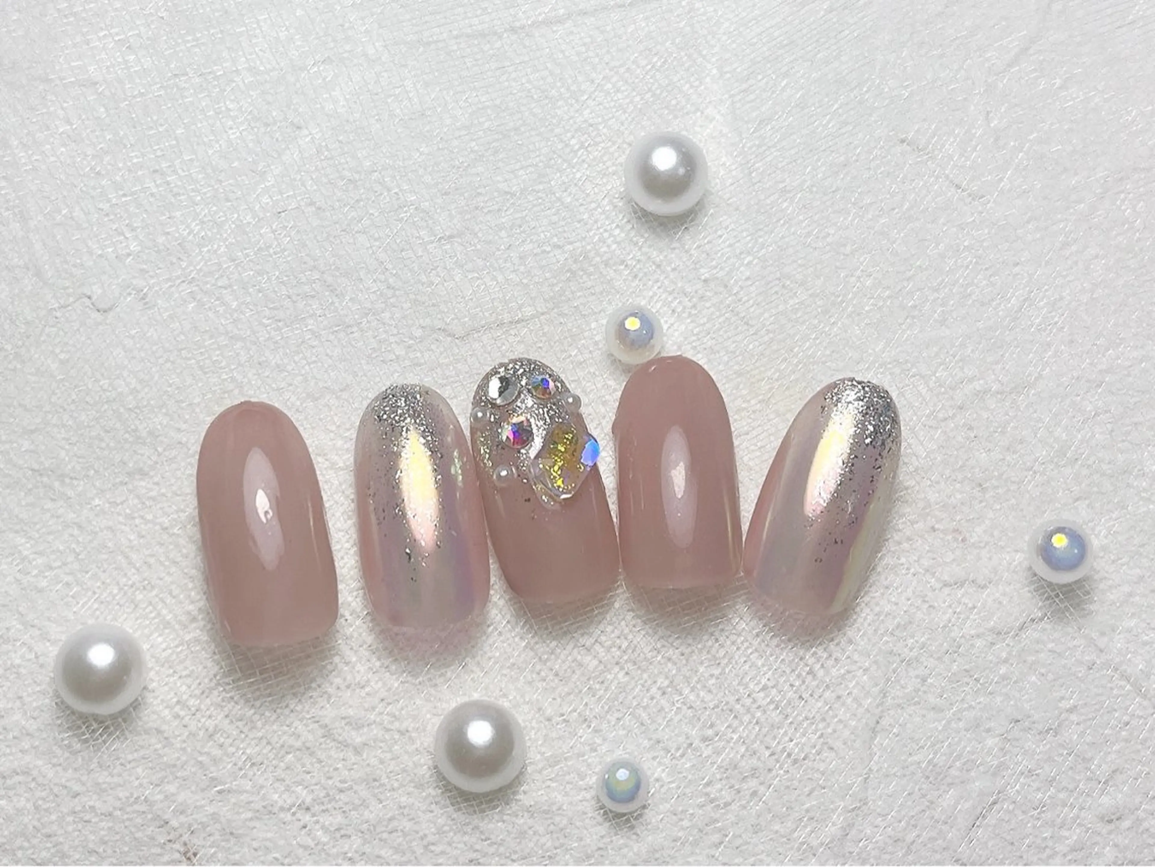 ネイル オーロラネイル フットネイル フレンチネイル ジェルネイル マグネットネイル kiki nail たまプラーザのネイルデザイン